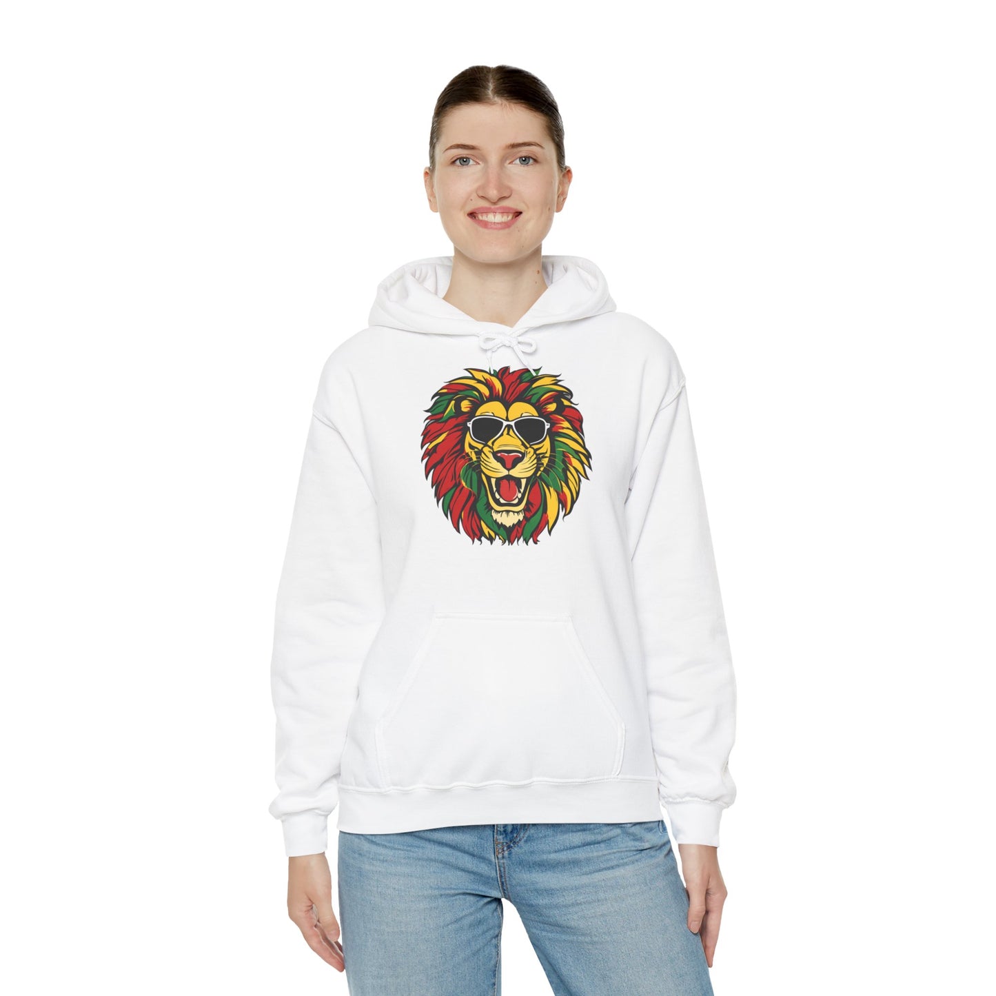 Reggae Lion King Hooded Sweatshirt | Unisex Heavy Blend™
