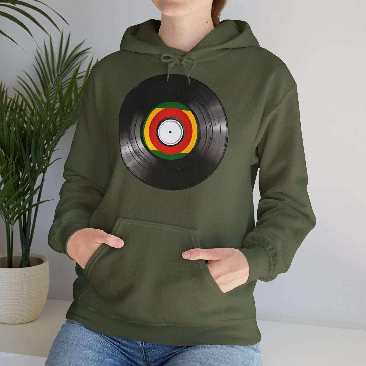 Reggae Vinyl Hooded Sweatshirt - Unisex Heavy Blend™