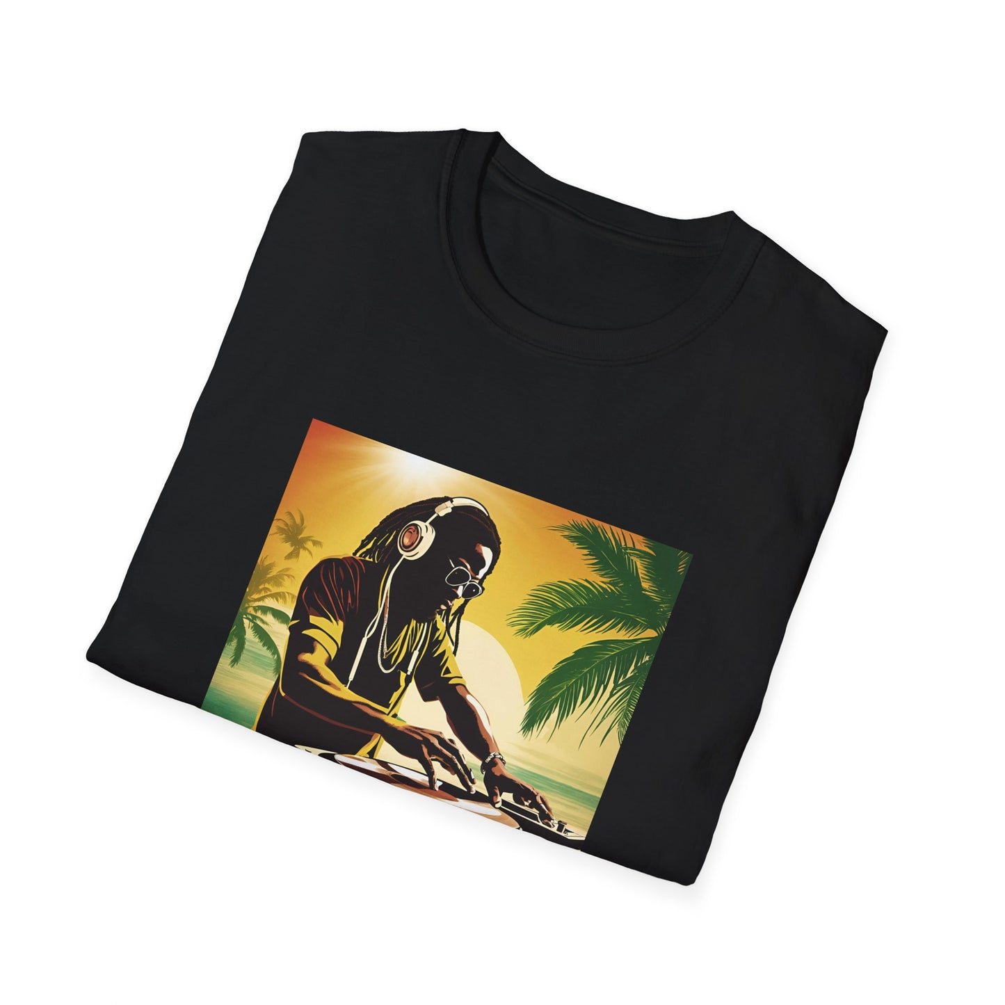 Reggae DJ Beach T-Shirt | Softstyle Unisex