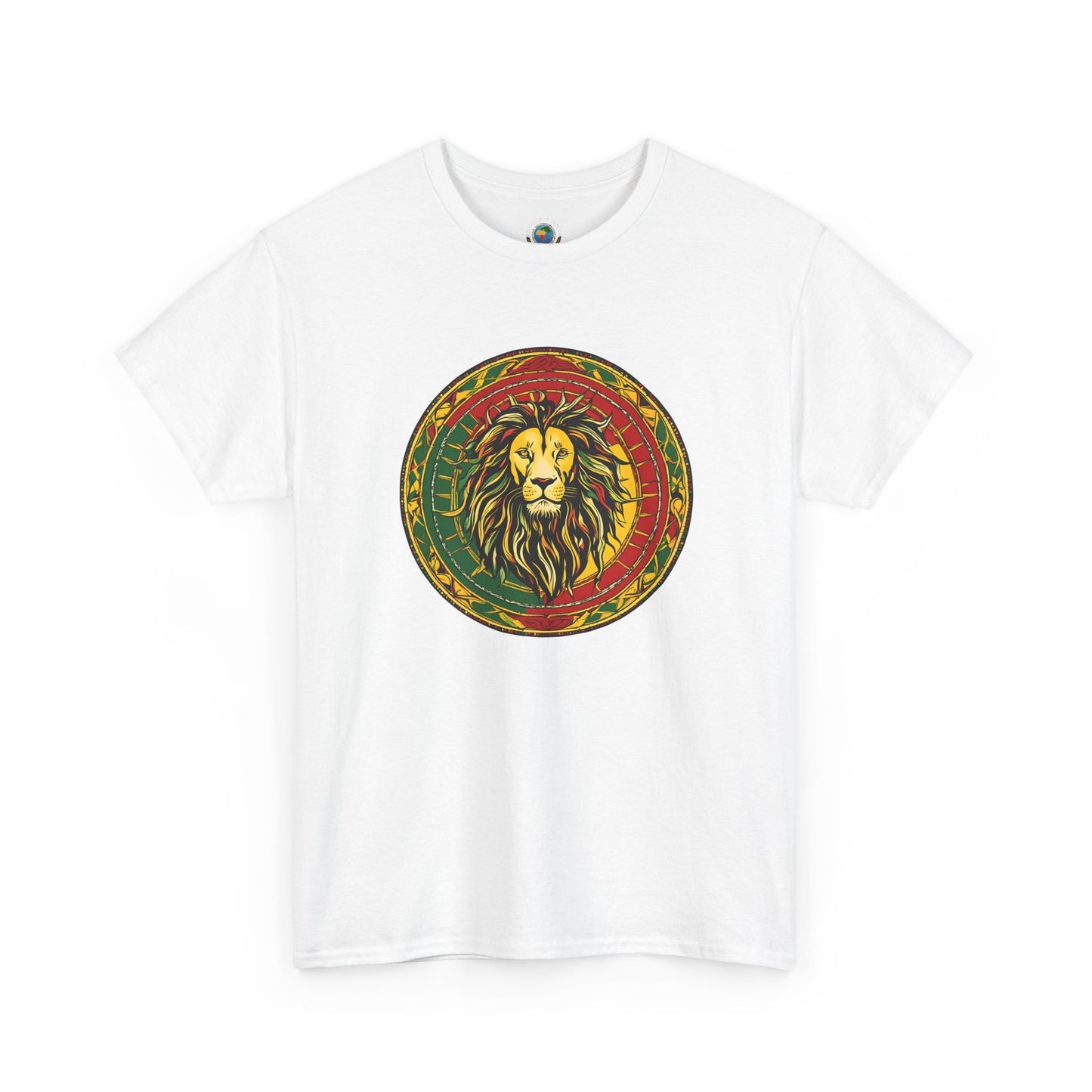 Lion Rasta Circle Tee - Reggae Lion Graphic T-Shirt