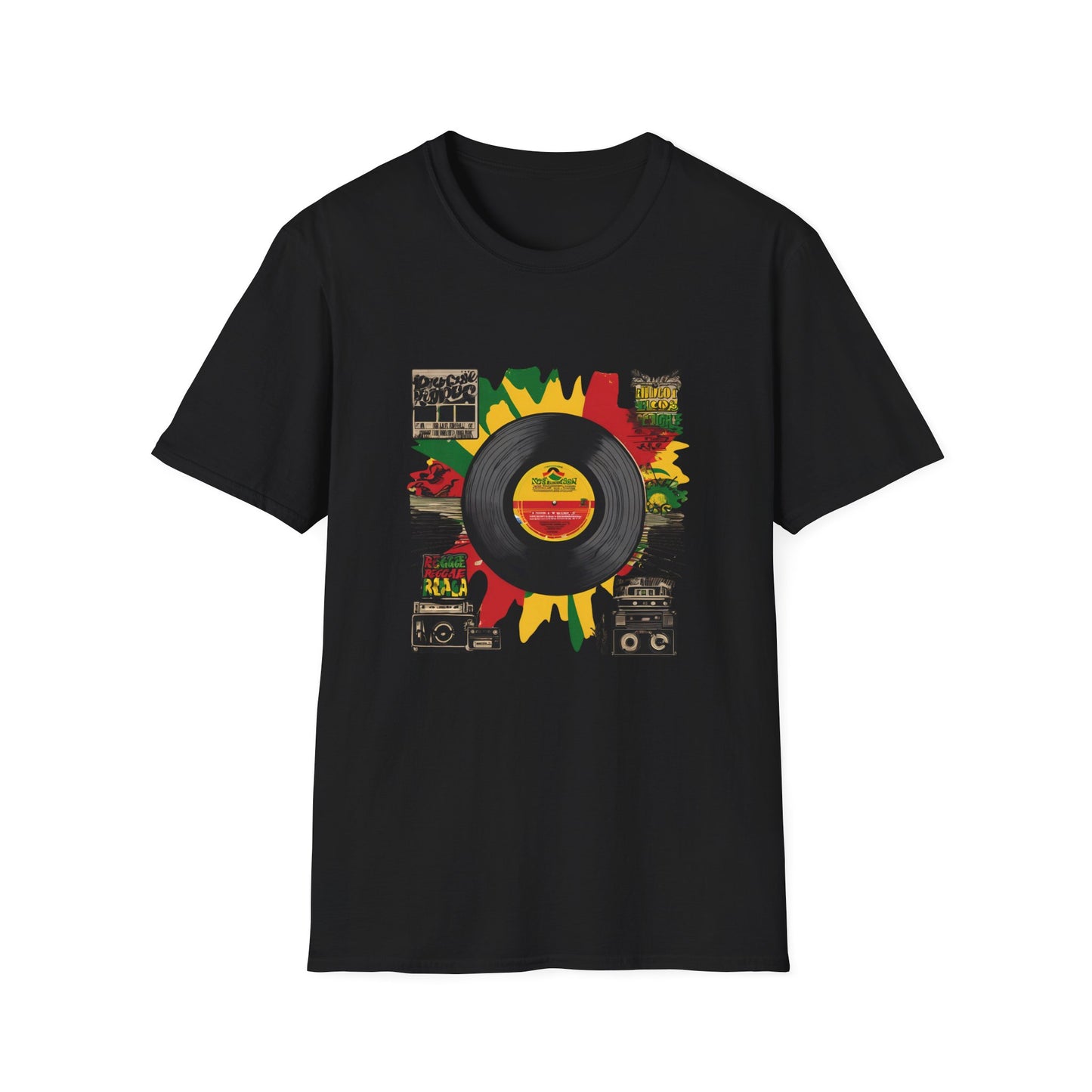 Retro Vinyl Jamaica T-Shirt | Unisex Softstyle