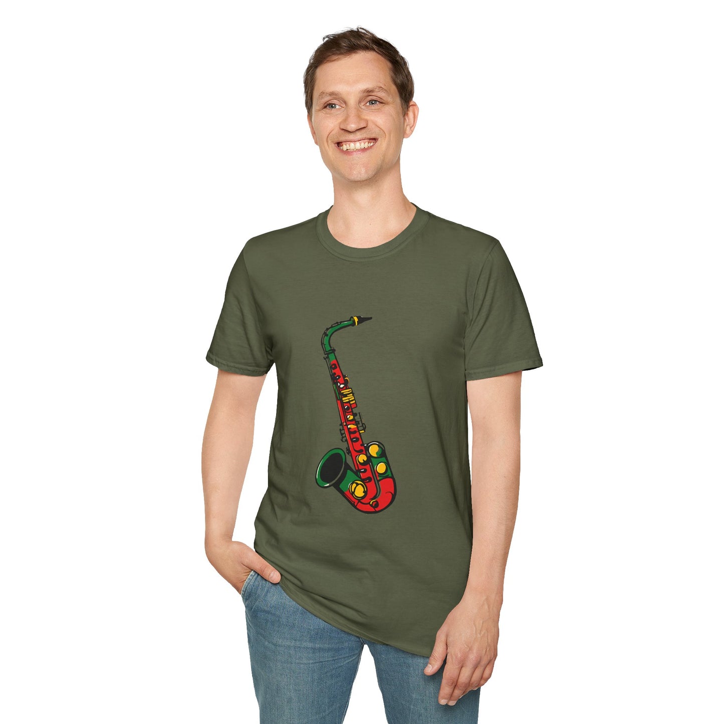 Reggae Saxophone T-Shirt | Unisex Softstyle