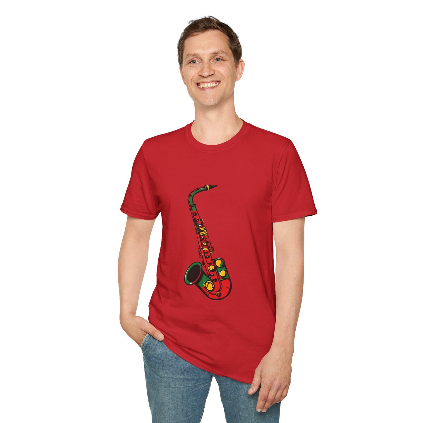 Reggae Saxophone T-Shirt | Unisex Softstyle