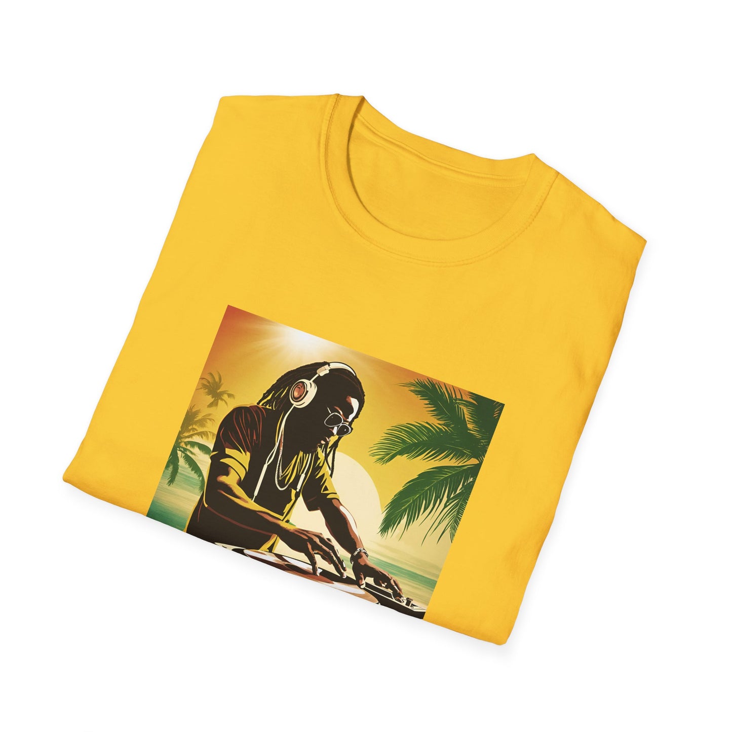 Reggae DJ Beach T-Shirt | Softstyle Unisex