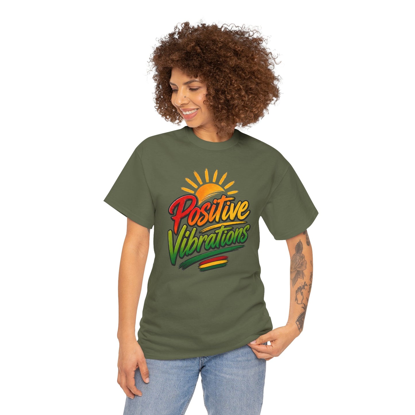 Positive Vibrations Tee — Retro Sunshine Graphic T-Shirt