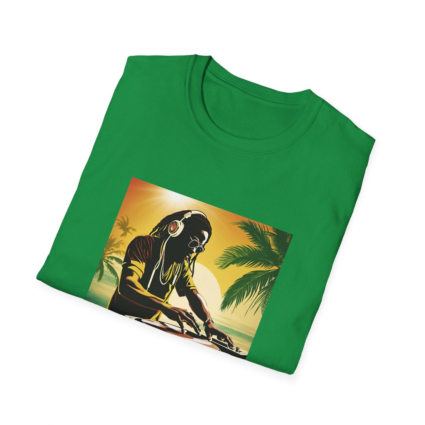 Reggae DJ Beach T-Shirt | Softstyle Unisex