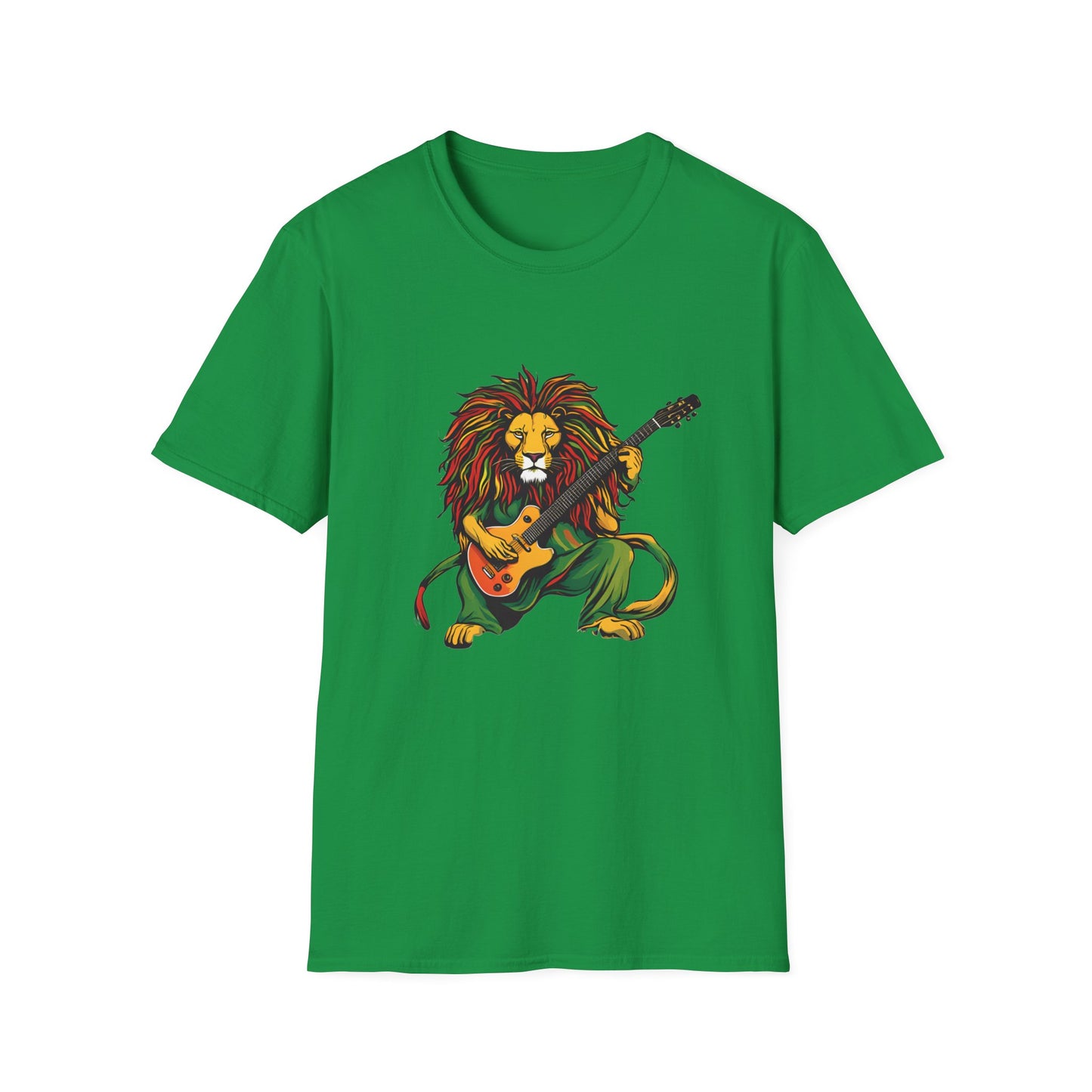 Guitar Reggae Lion T-Shirt | Unisex Softstyle