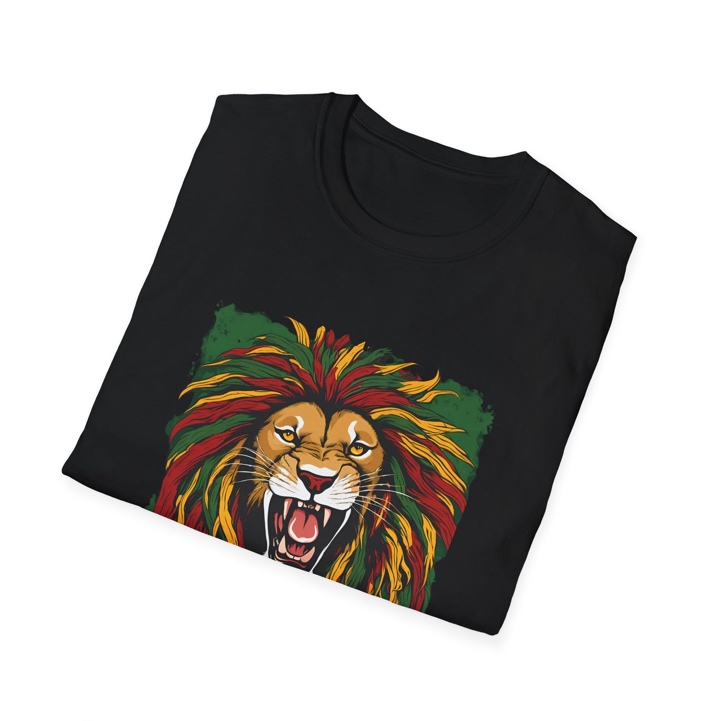 Roaring Reggae Lion T-Shirt | Unisex Softstyle