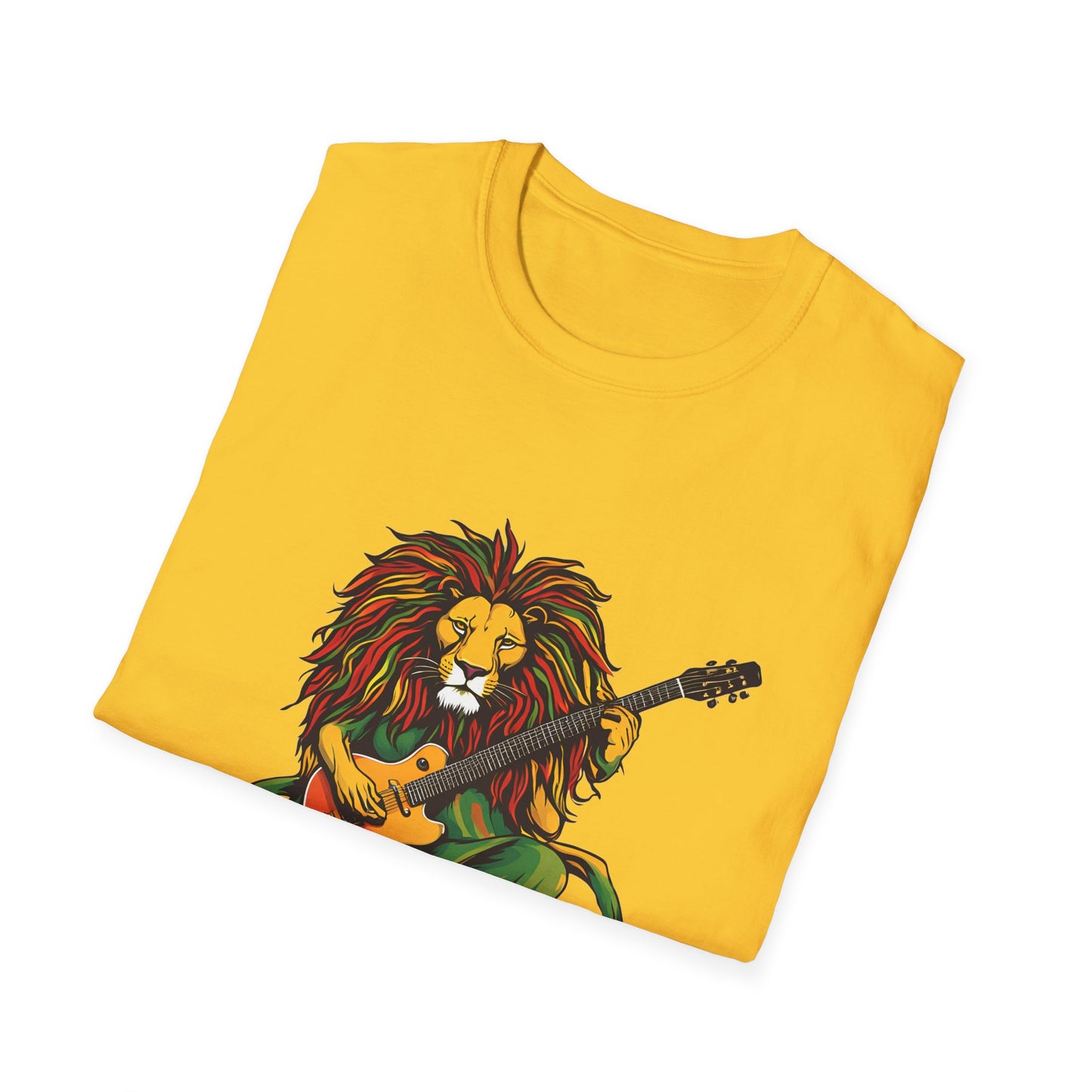 Guitar Reggae Lion T-Shirt | Unisex Softstyle