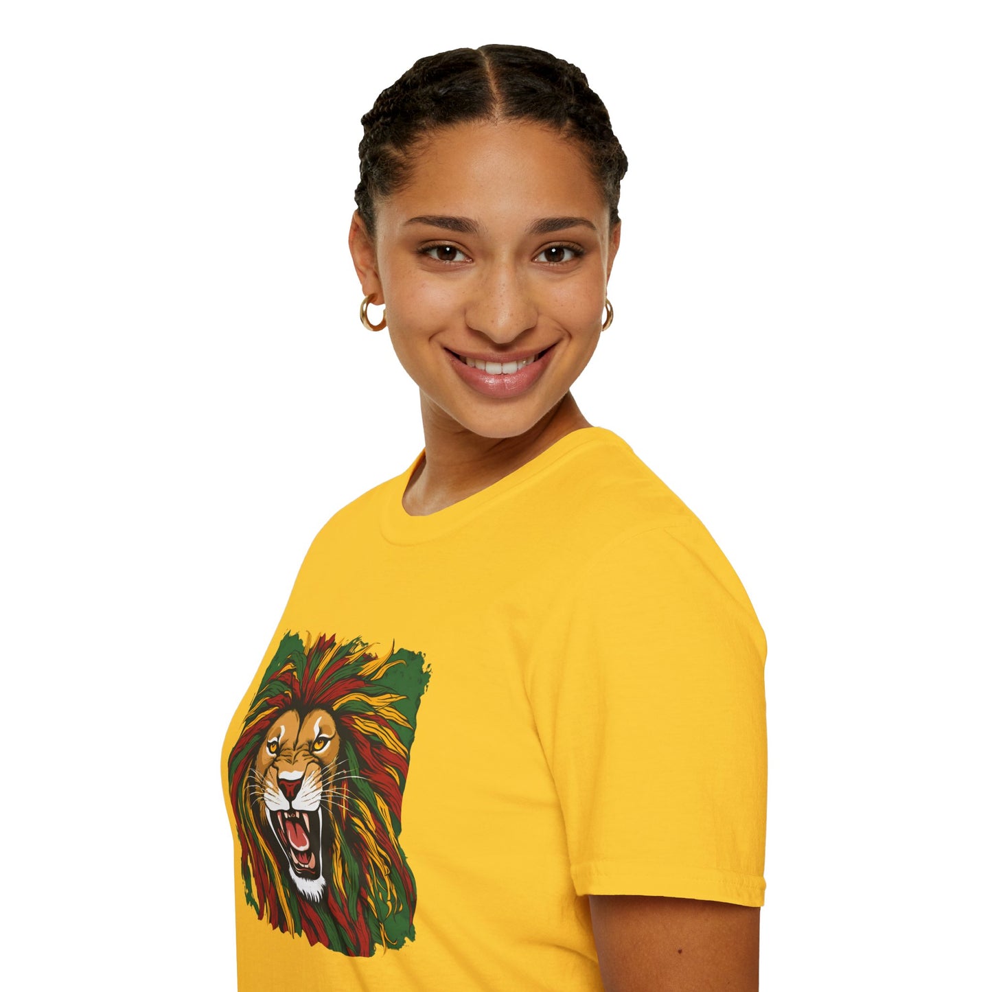 Roaring Reggae Lion T-Shirt | Unisex Softstyle