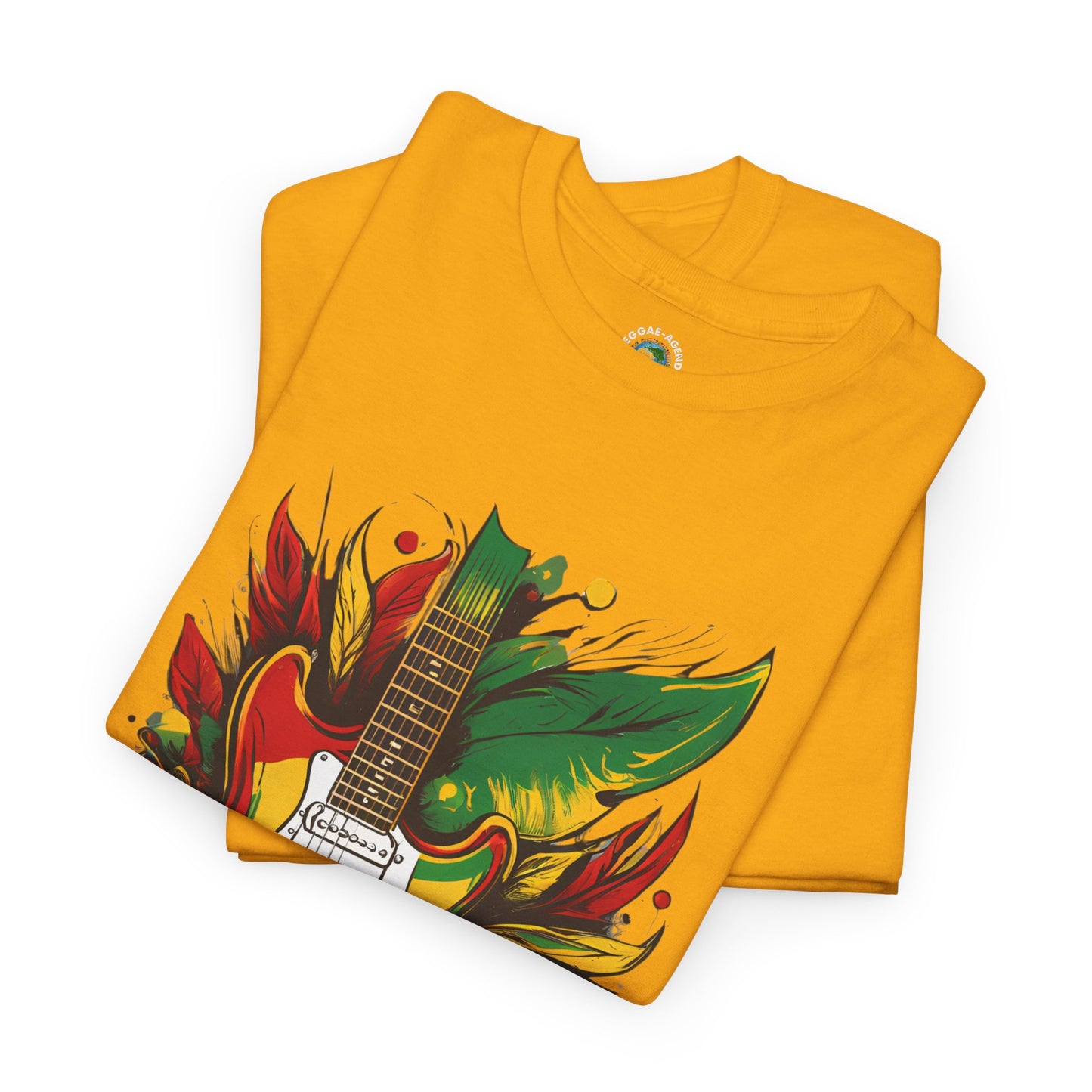 Flaming Electric Guitar Tee — Bold Rock Music Graphic T-Shirt