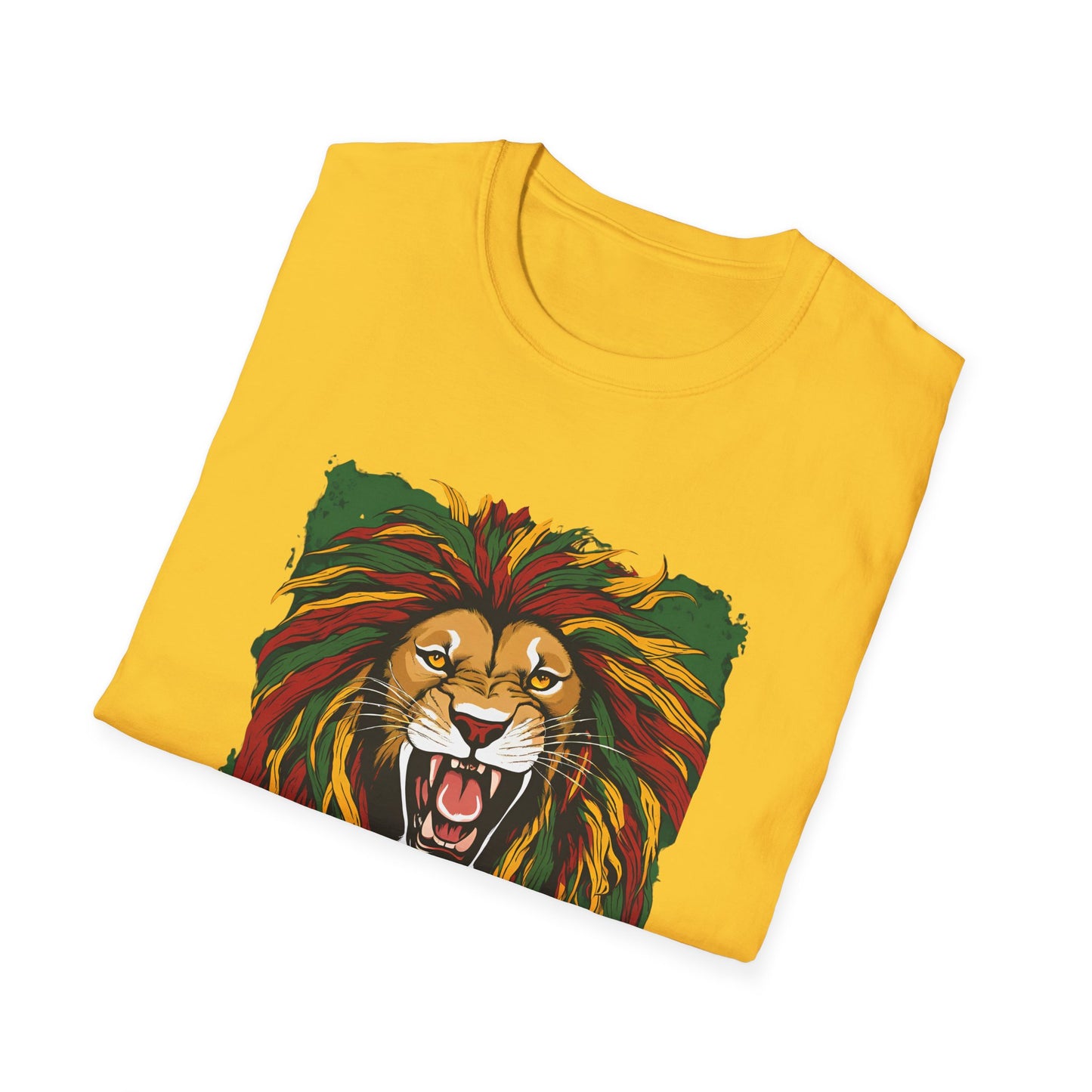 Roaring Reggae Lion T-Shirt | Unisex Softstyle