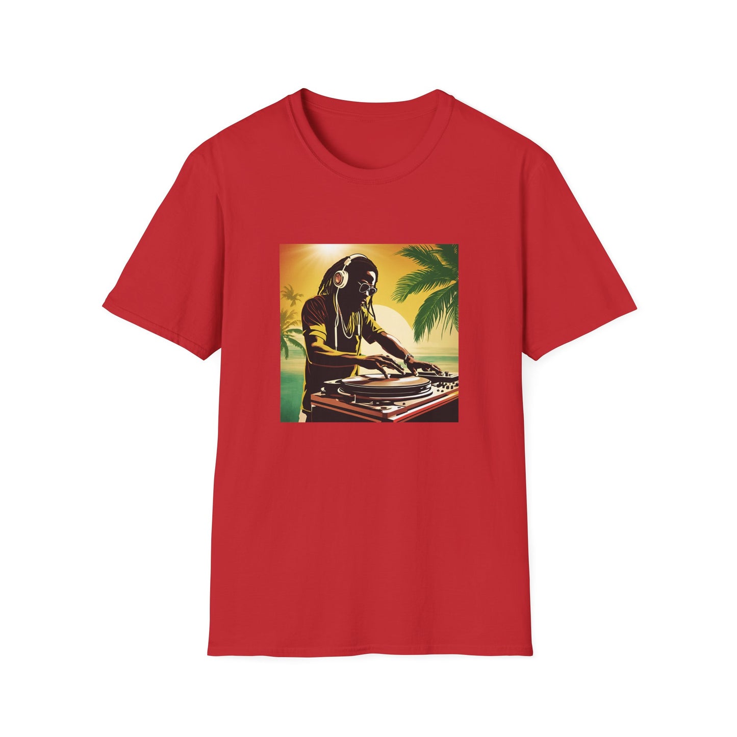 Reggae DJ Beach T-Shirt | Softstyle Unisex