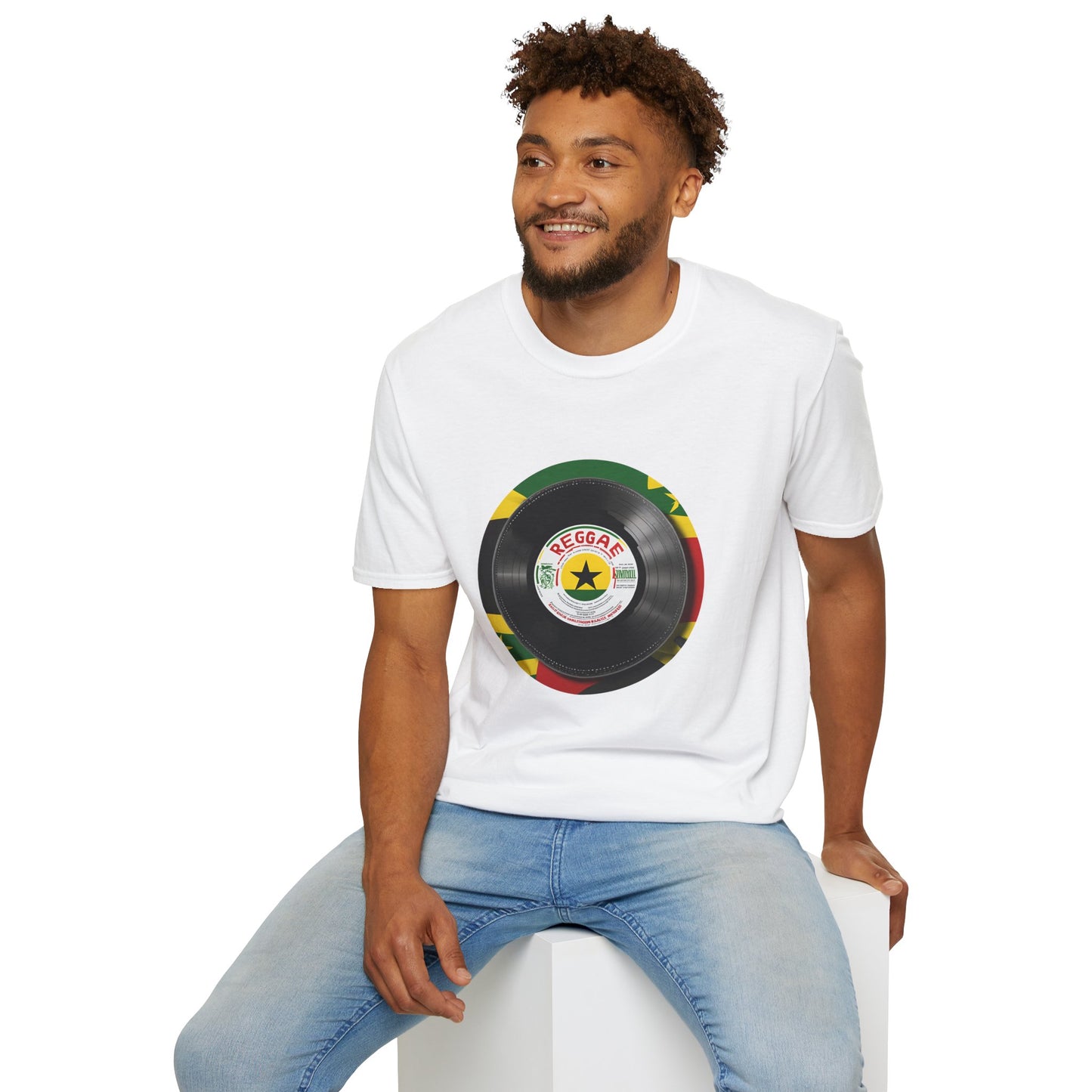 Red Yellow Green Vinyl T-Shirt | Unisex Softstyle