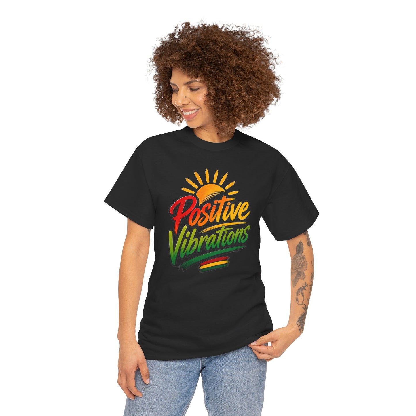 Positive Vibrations Tee — Retro Sunshine Graphic T-Shirt