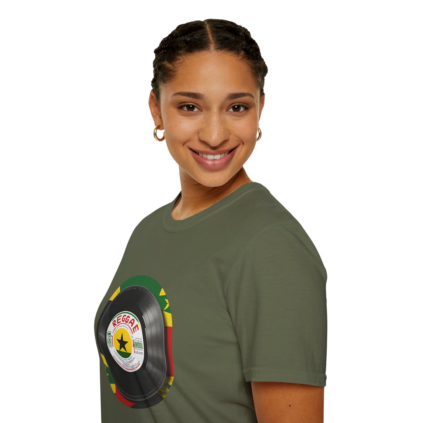 Red Yellow Green Vinyl T-Shirt | Unisex Softstyle