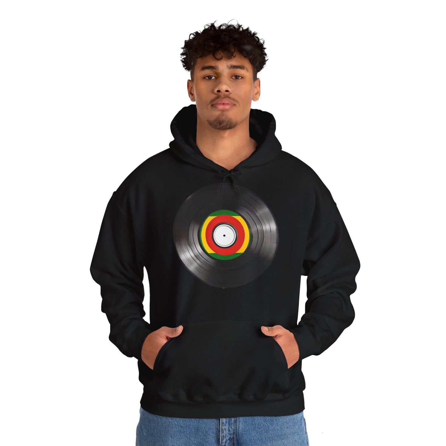 Reggae Vinyl Hooded Sweatshirt - Unisex Heavy Blend™