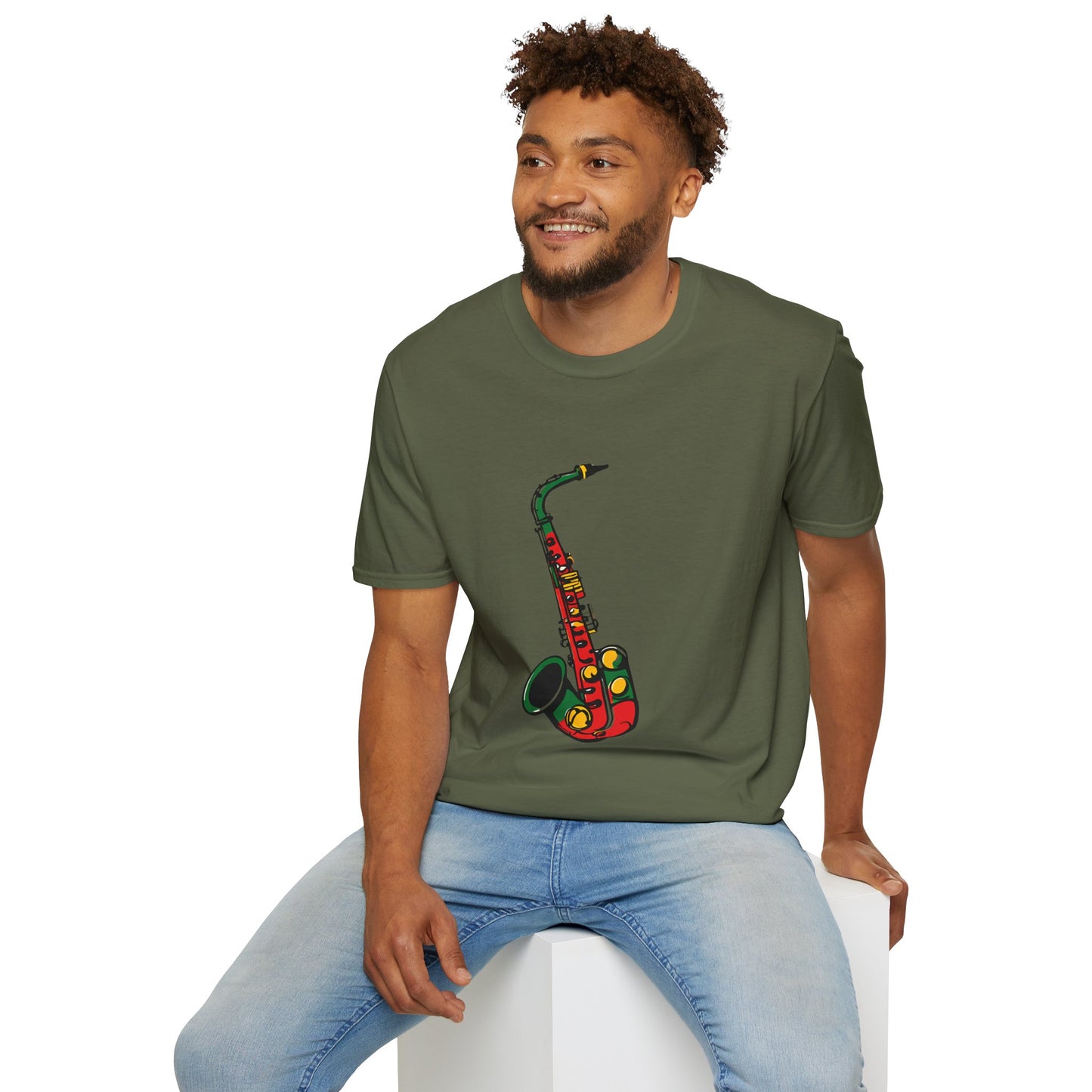 Reggae Saxophone T-Shirt | Unisex Softstyle