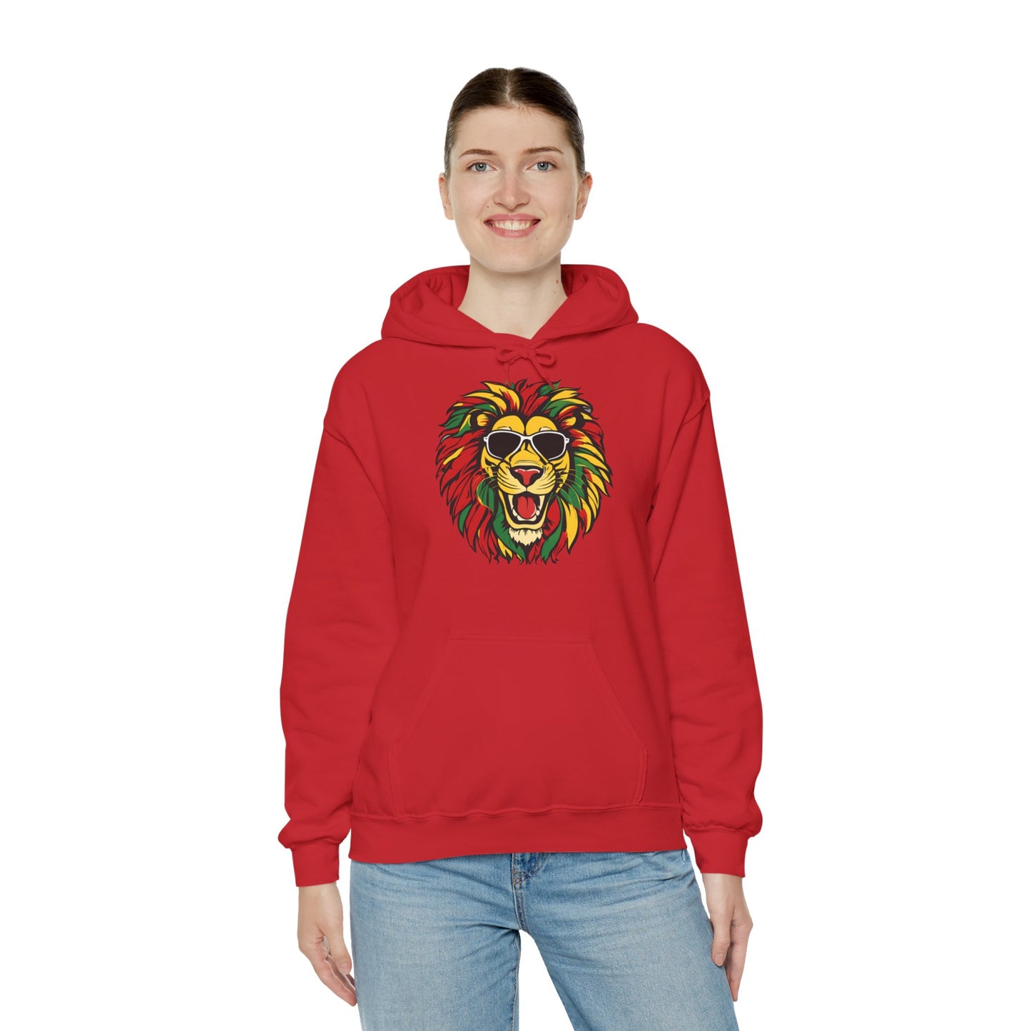 Reggae Lion King Hooded Sweatshirt | Unisex Heavy Blend™