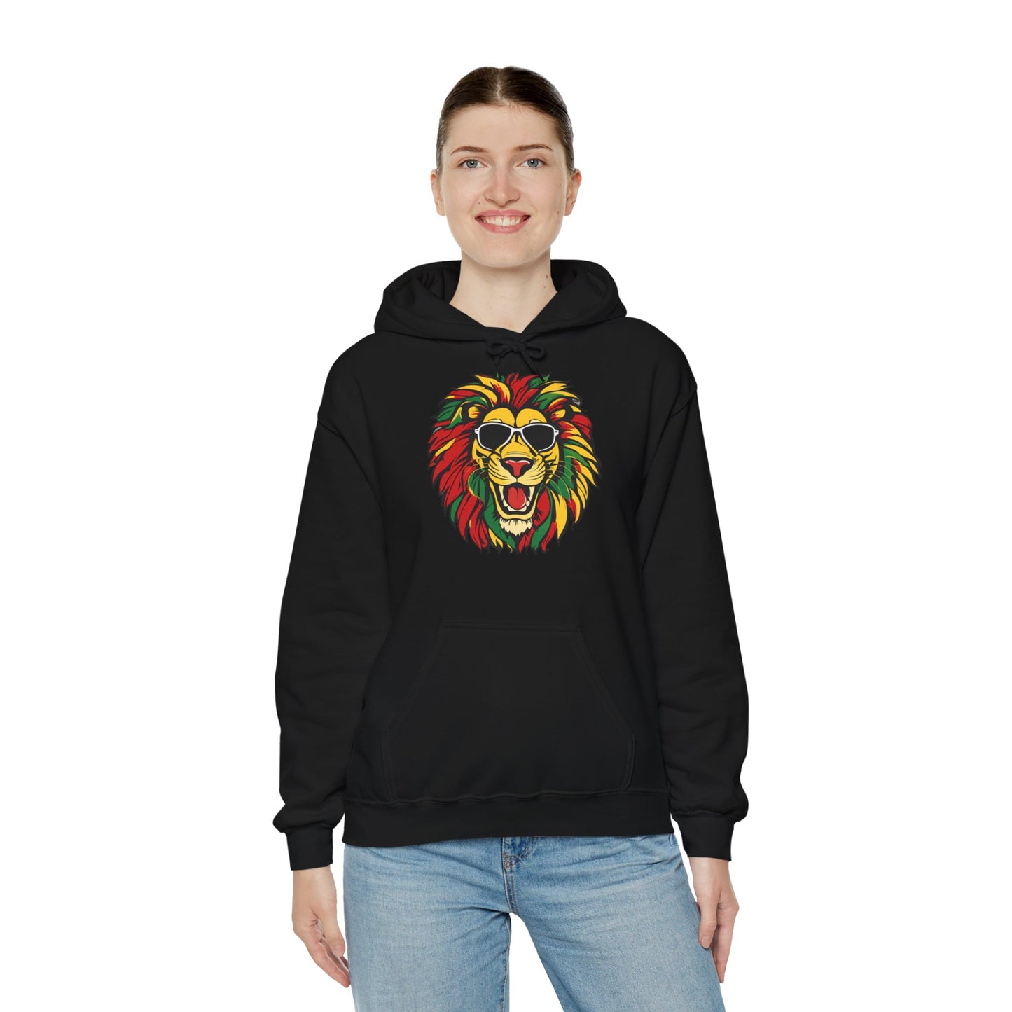 Reggae Lion King Hooded Sweatshirt | Unisex Heavy Blend™