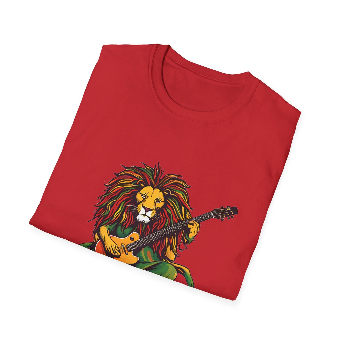 Guitar Reggae Lion T-Shirt | Unisex Softstyle