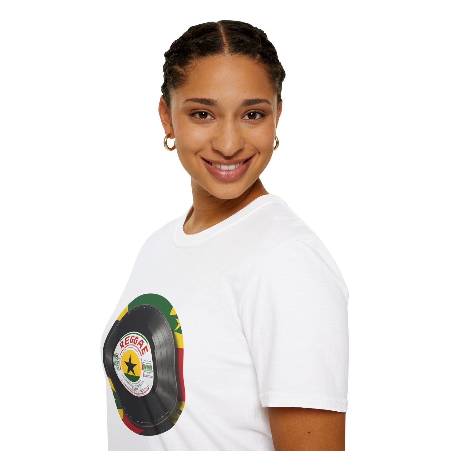 Red Yellow Green Vinyl T-Shirt | Unisex Softstyle