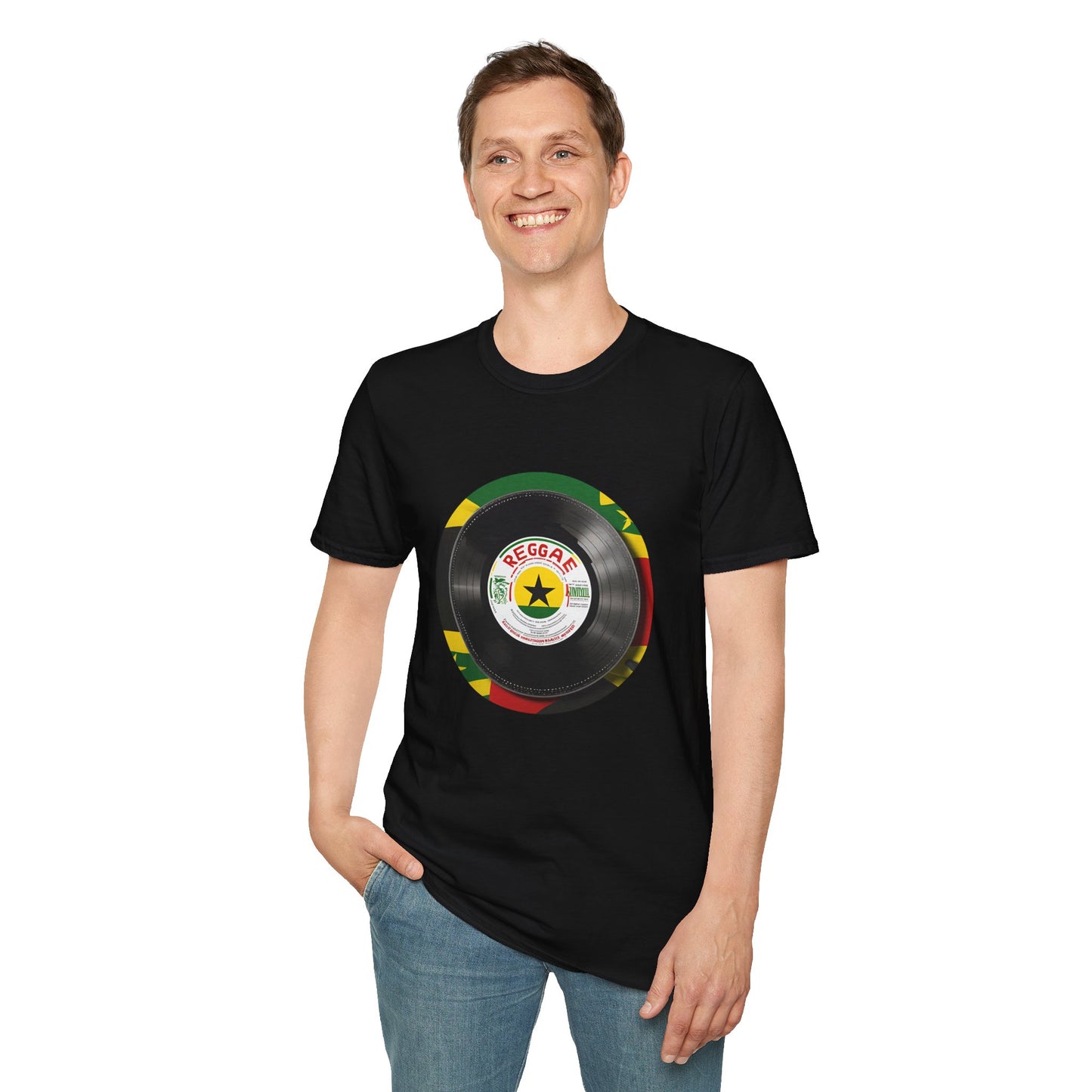 Red Yellow Green Vinyl T-Shirt | Unisex Softstyle