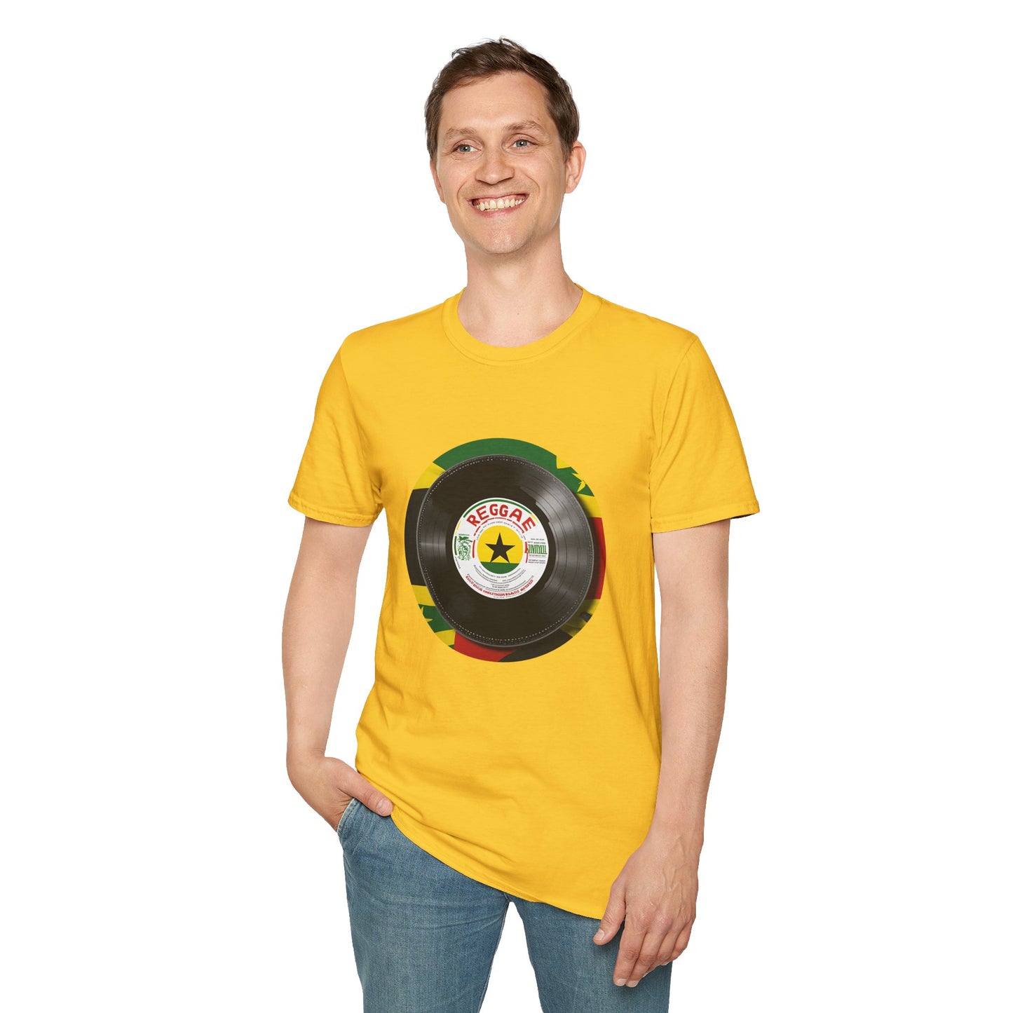 Red Yellow Green Vinyl T-Shirt | Unisex Softstyle