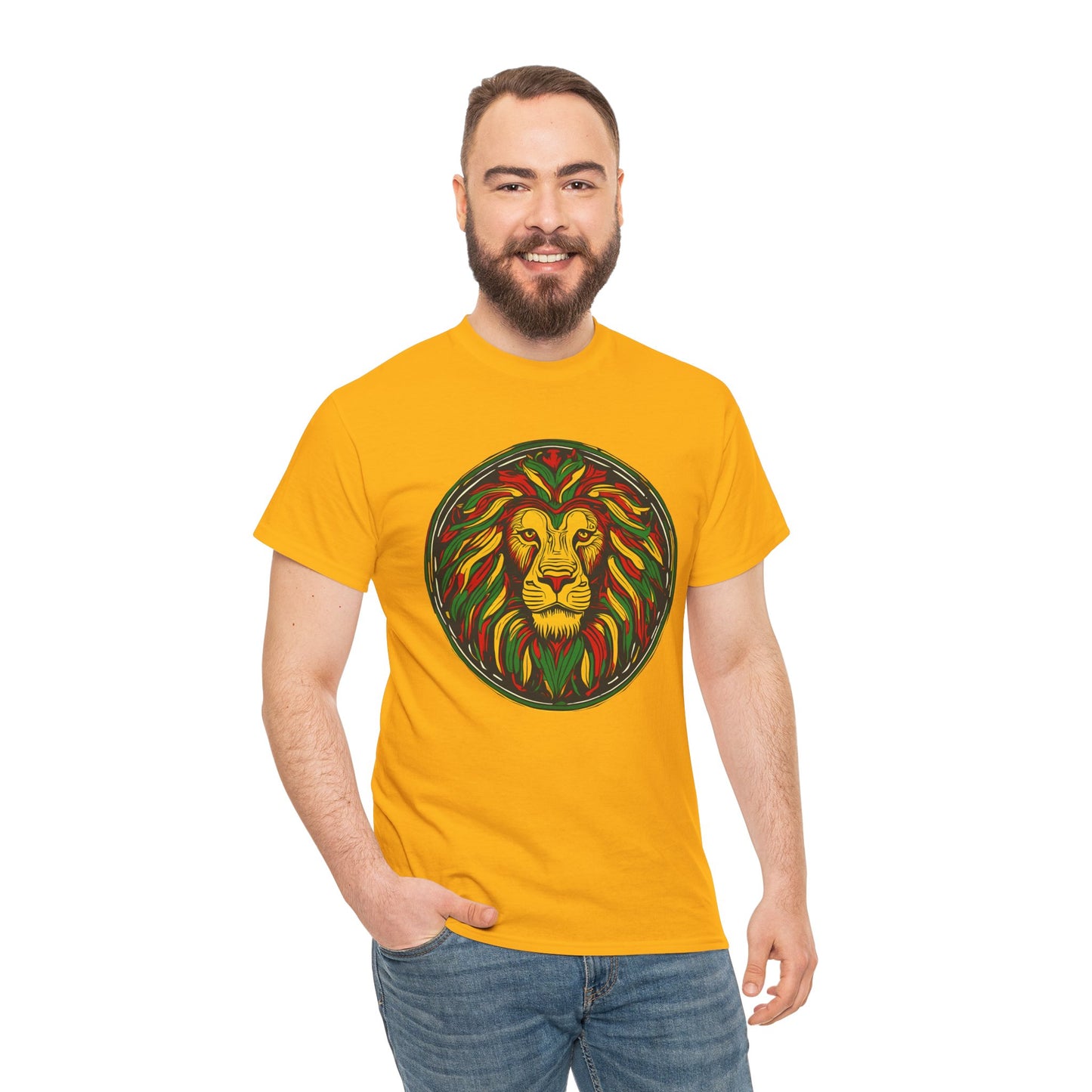 Lion Rasta Graphic T‑Shirt — Reggae Lion Circle Design