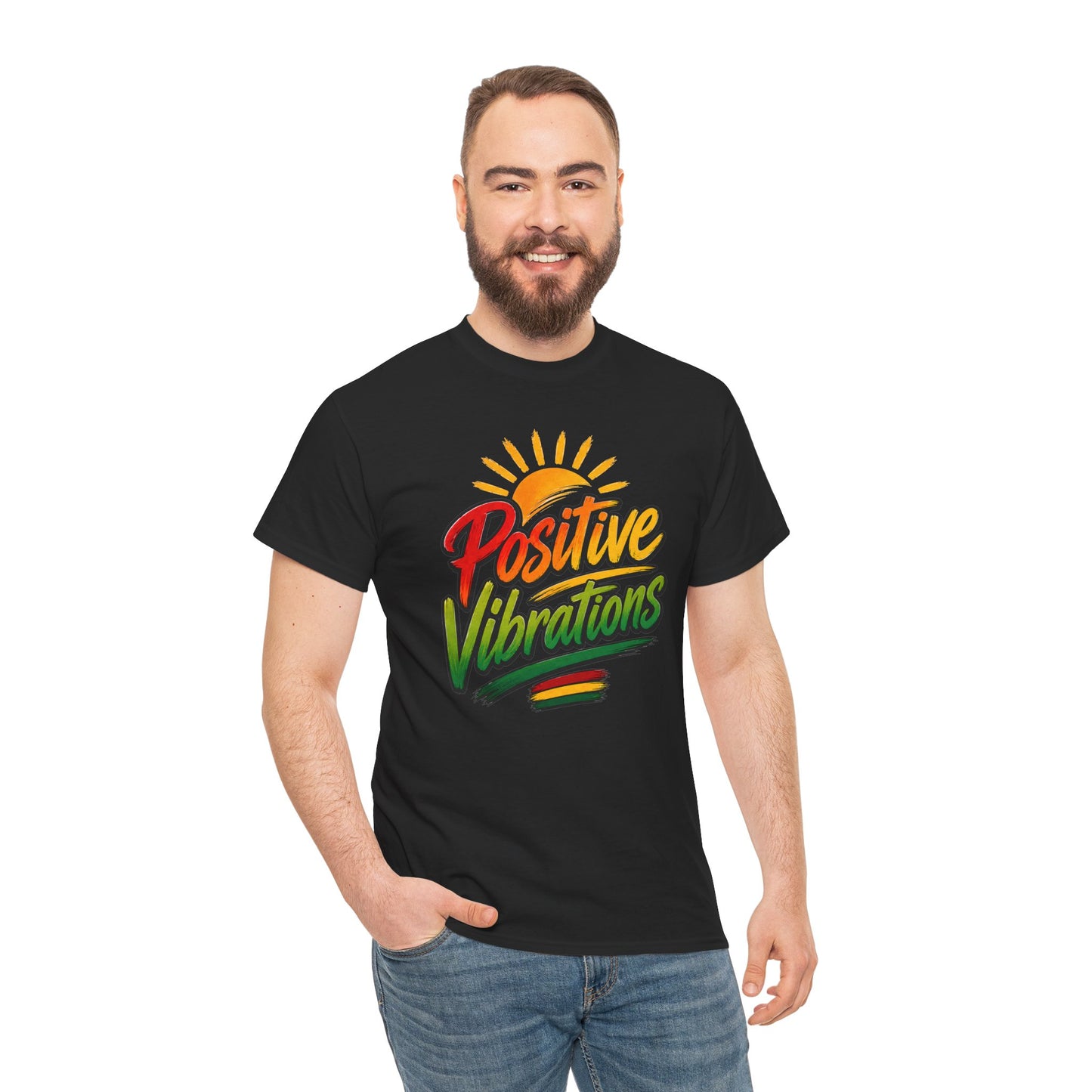 Positive Vibrations Tee — Retro Sunshine Graphic T-Shirt
