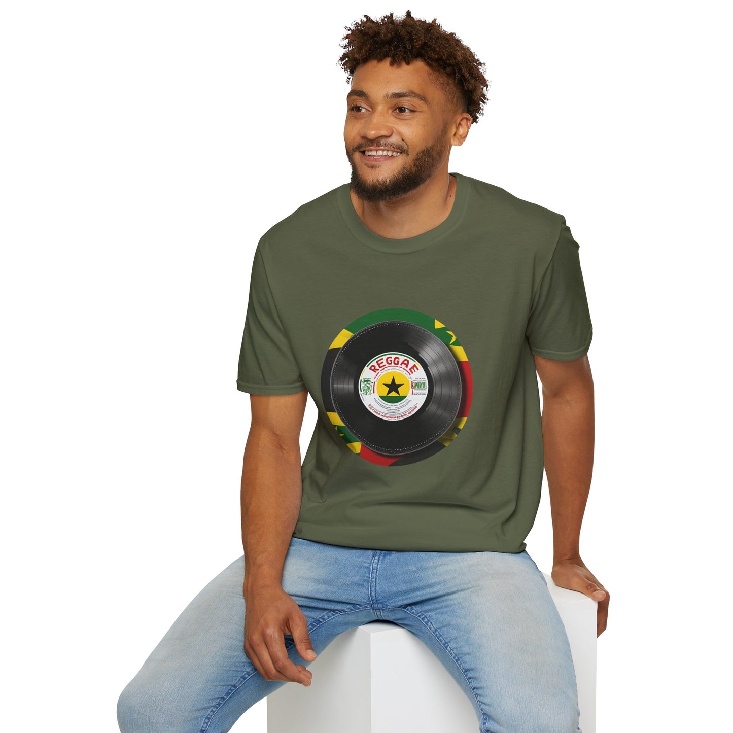 Red Yellow Green Vinyl T-Shirt | Unisex Softstyle