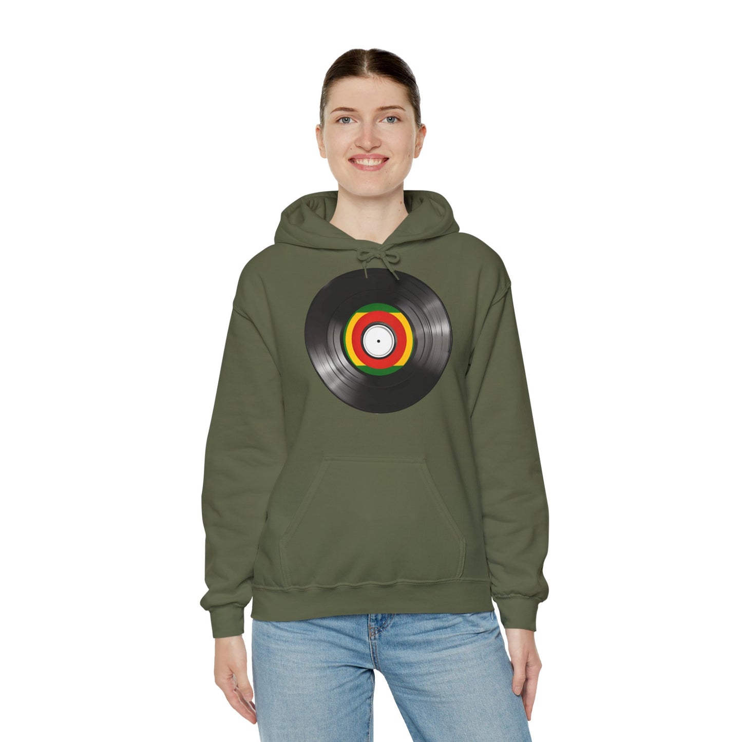 Reggae Vinyl Hooded Sweatshirt - Unisex Heavy Blend™