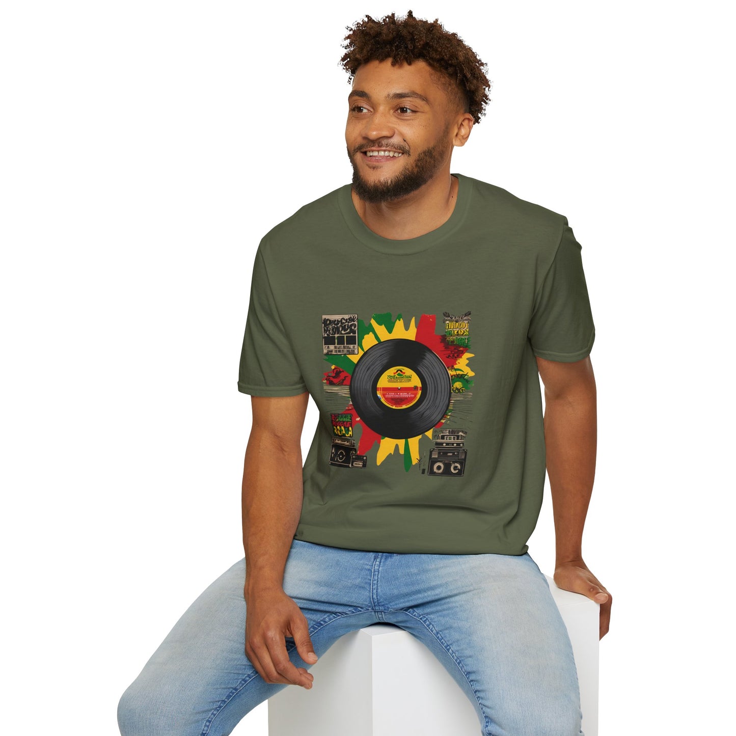 Retro Vinyl Jamaica T-Shirt | Unisex Softstyle