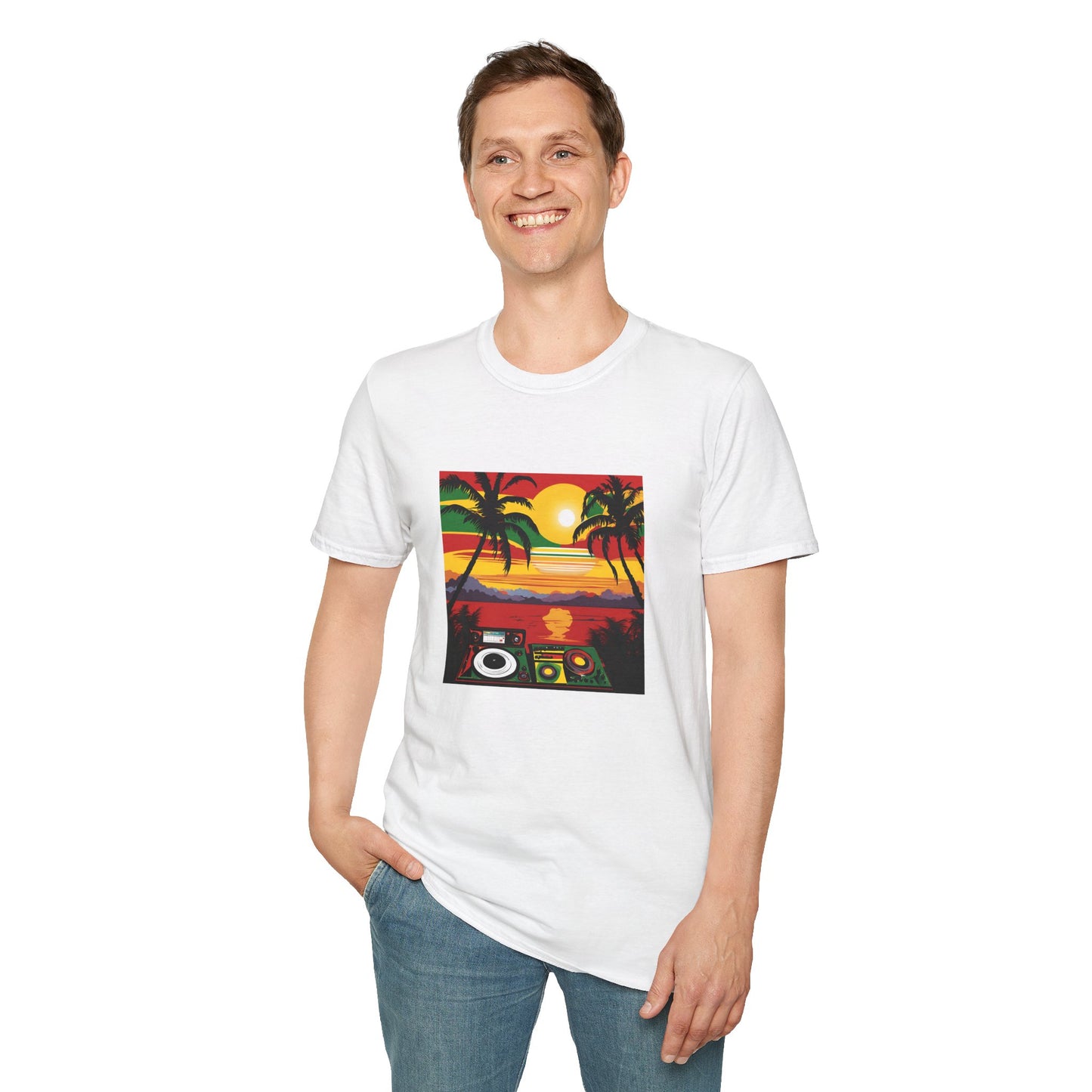 Reggae Beach T-Shirt | Unisex Softstyle