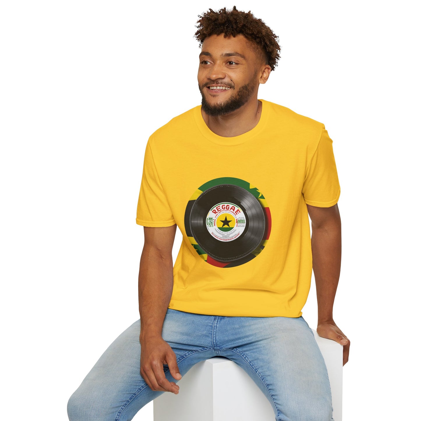 Red Yellow Green Vinyl T-Shirt | Unisex Softstyle