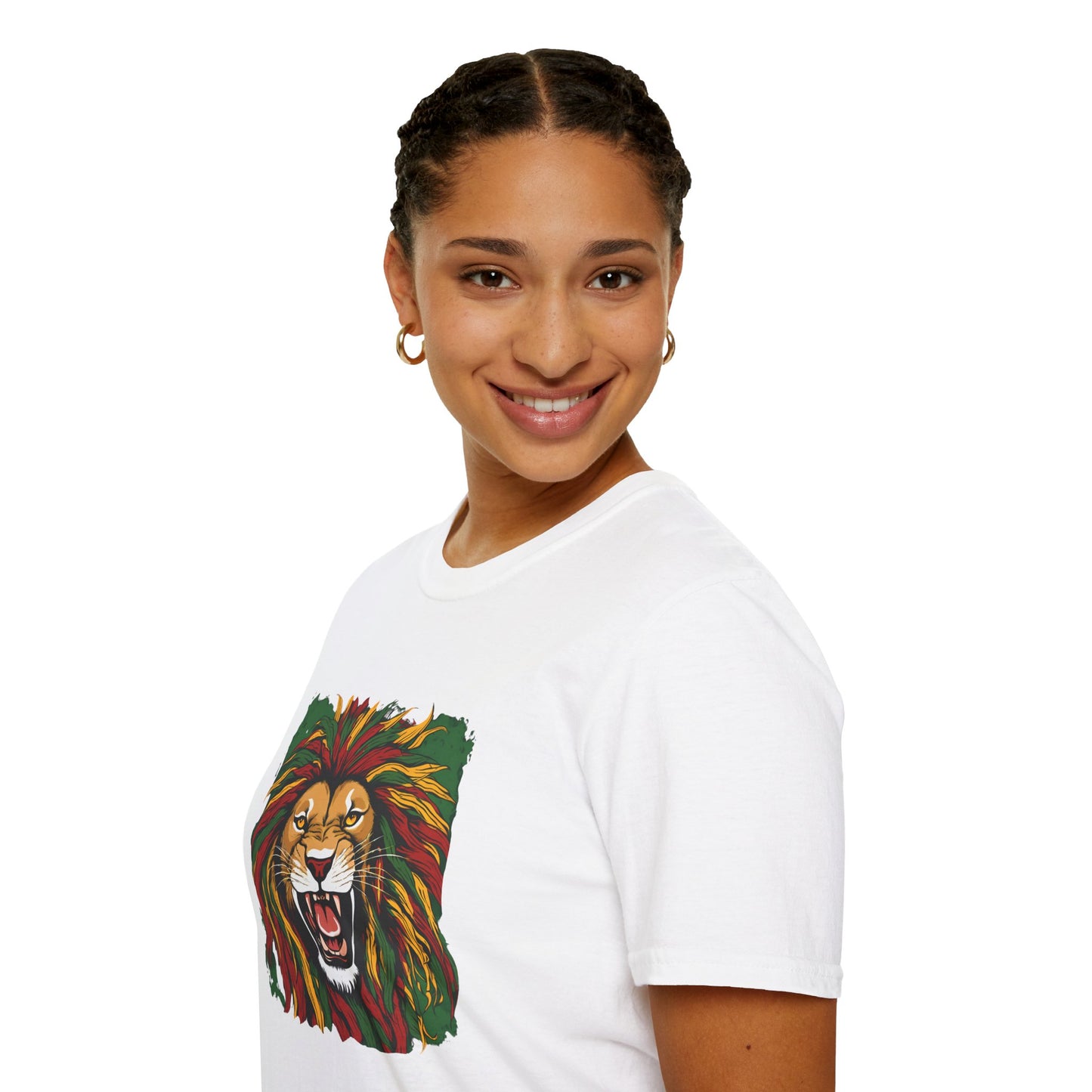 Roaring Reggae Lion T-Shirt | Unisex Softstyle