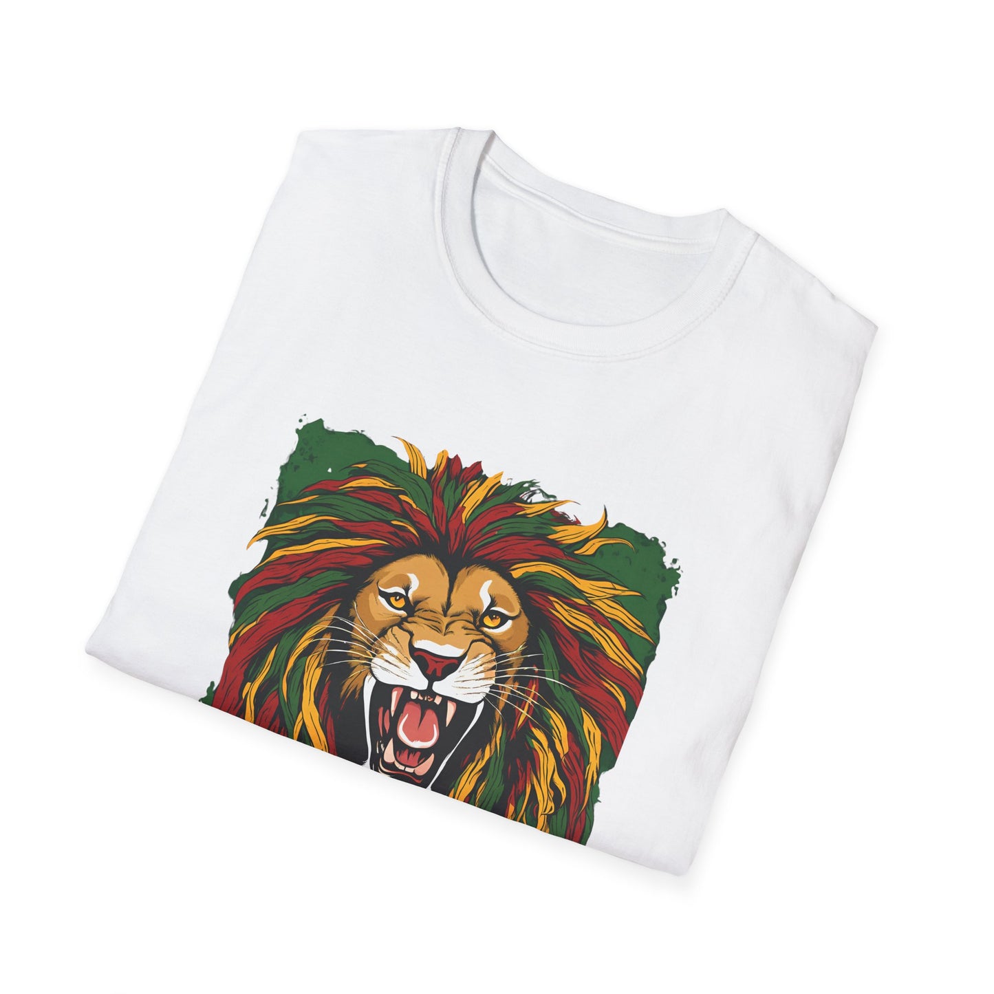 Roaring Reggae Lion T-Shirt | Unisex Softstyle