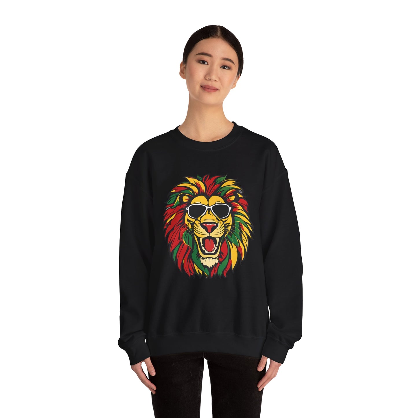 Reggae Lion 02 - Unisex Heavy Blend™ Crewneck Sweatshirt