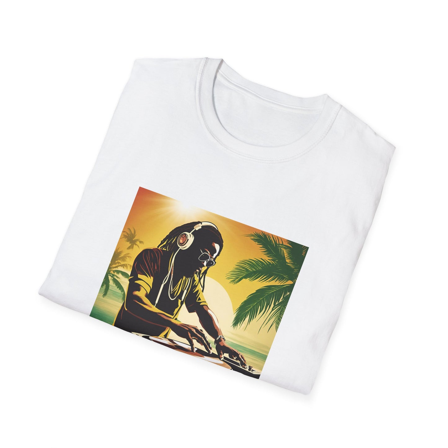 Reggae DJ Beach T-Shirt | Softstyle Unisex