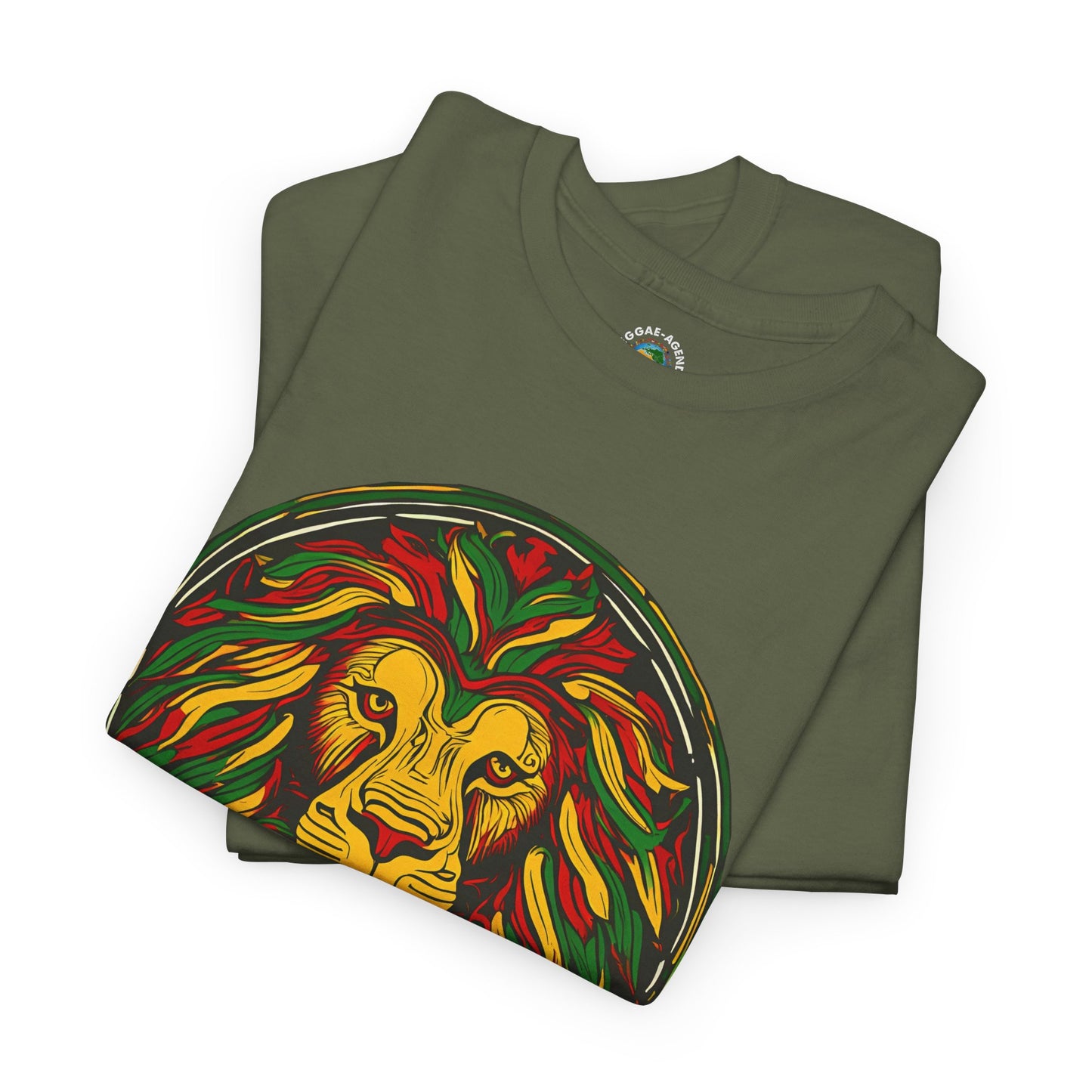 Lion Rasta Graphic T‑Shirt — Reggae Lion Circle Design