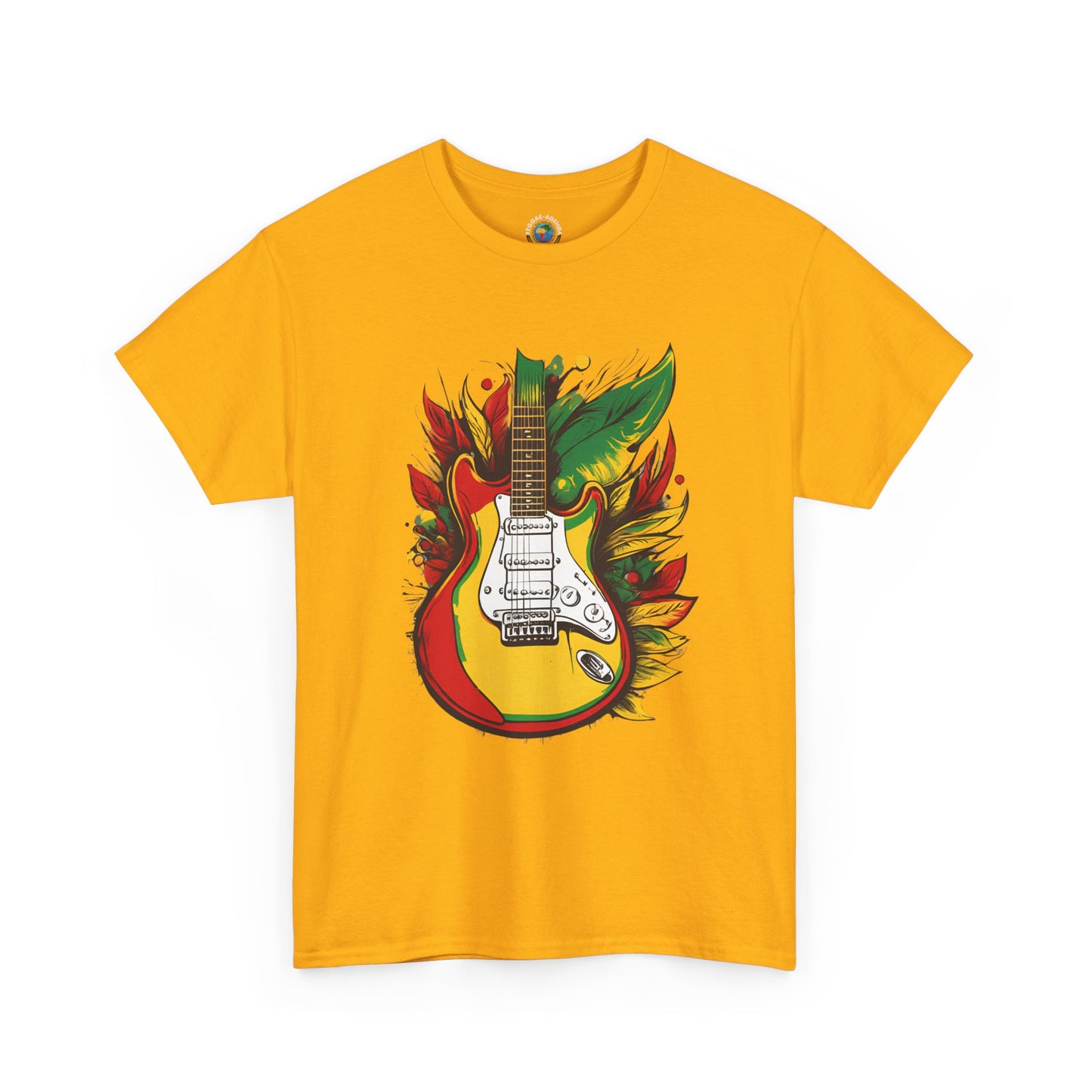 Flaming Electric Guitar Tee — Bold Rock Music Graphic T-Shirt