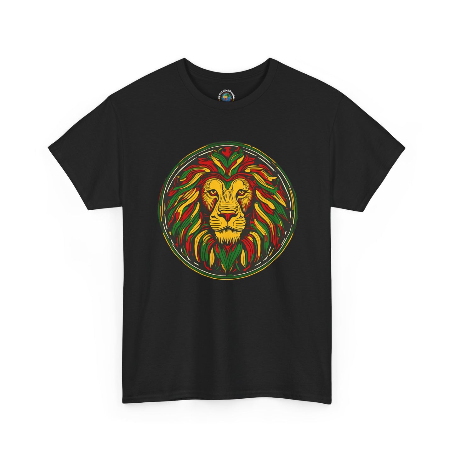 Lion Rasta Graphic T‑Shirt — Reggae Lion Circle Design