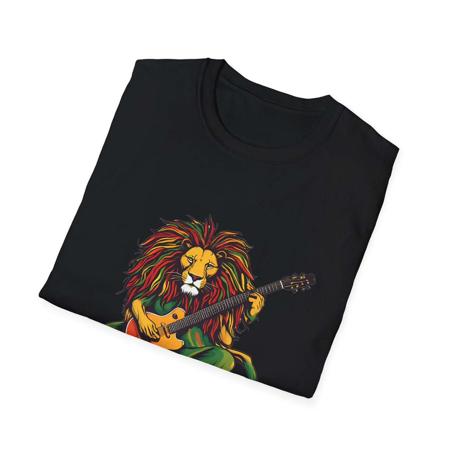 Guitar Reggae Lion T-Shirt | Unisex Softstyle