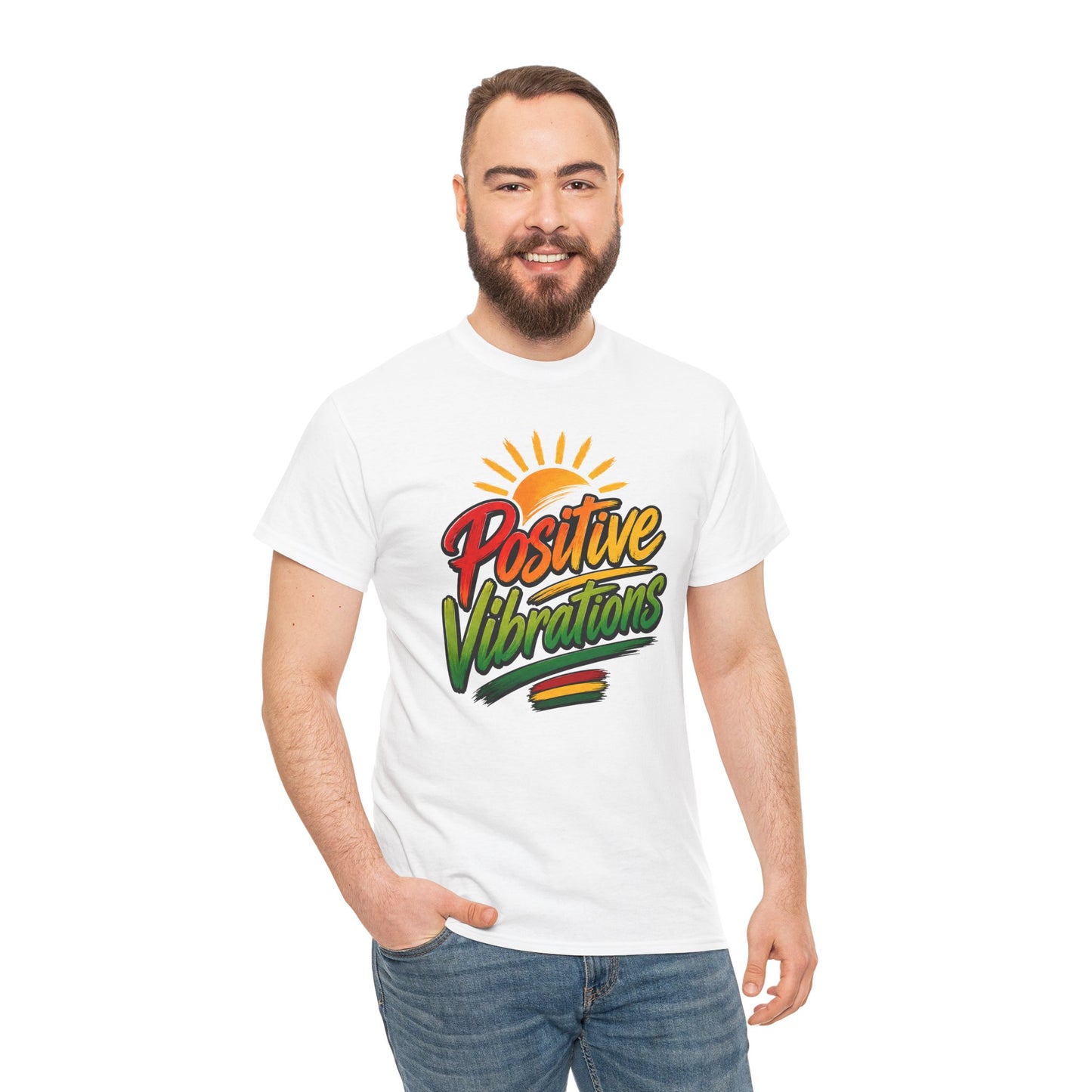Positive Vibrations Tee — Retro Sunshine Graphic T-Shirt