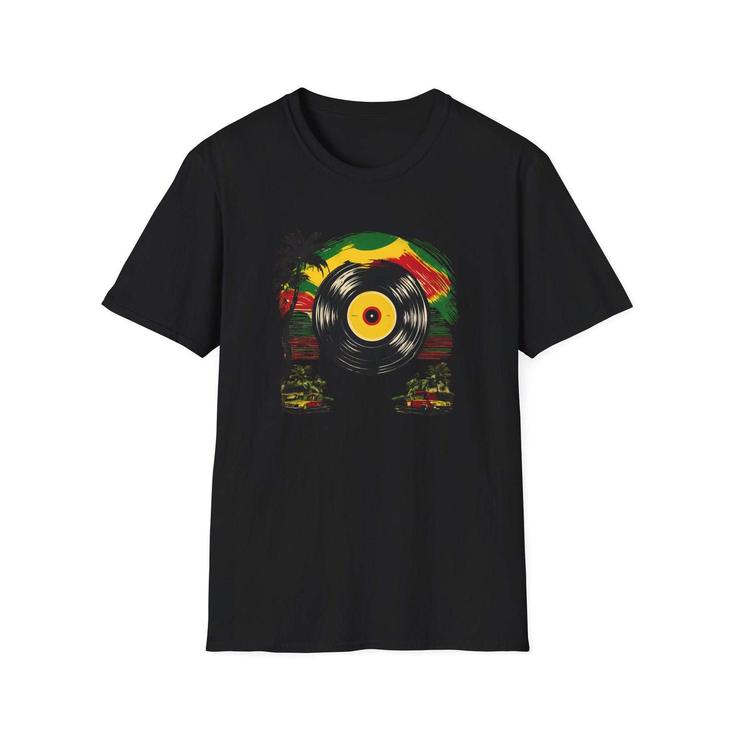 Retro Vinyl Reggae T-Shirt | Unisex Softstyle