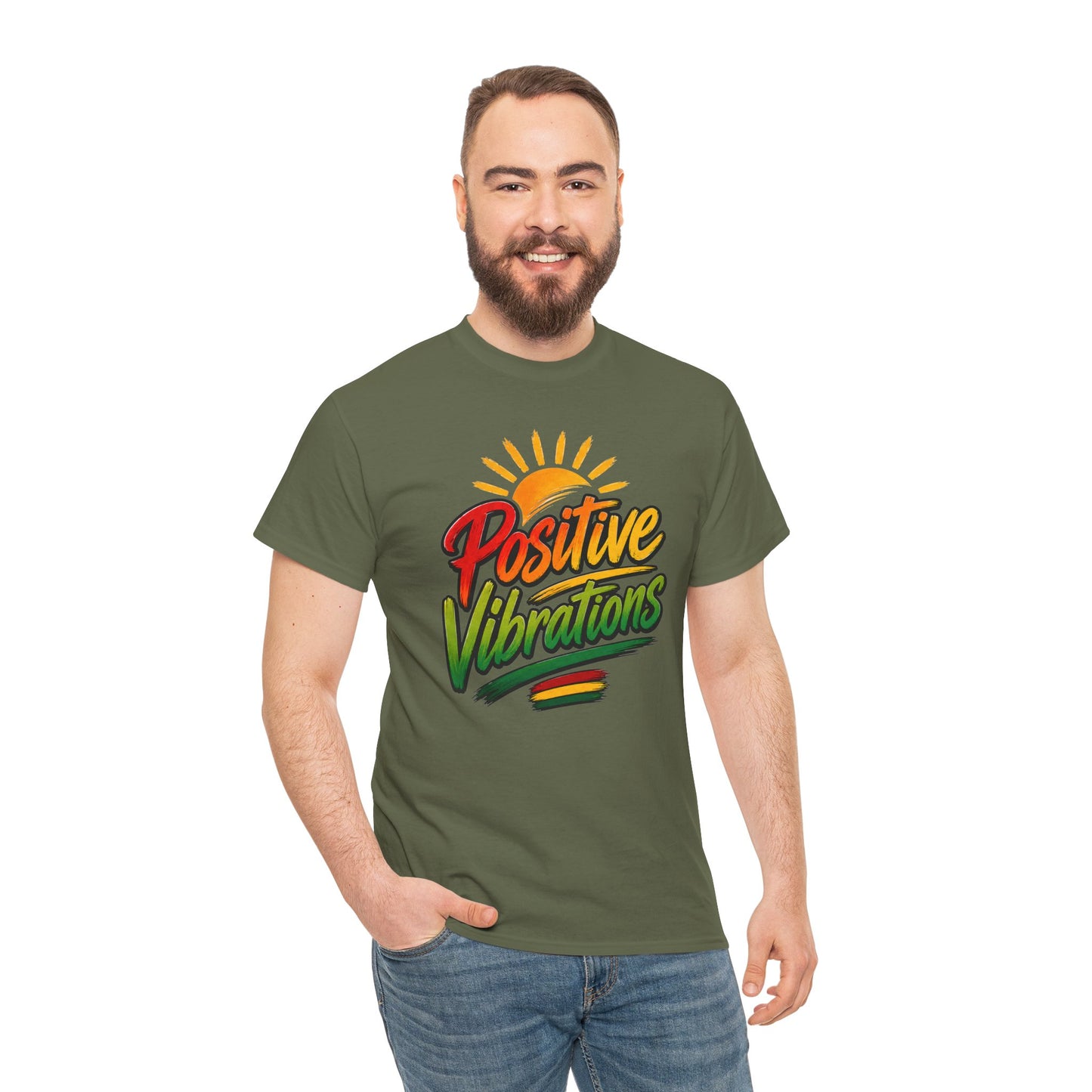 Positive Vibrations Tee — Retro Sunshine Graphic T-Shirt