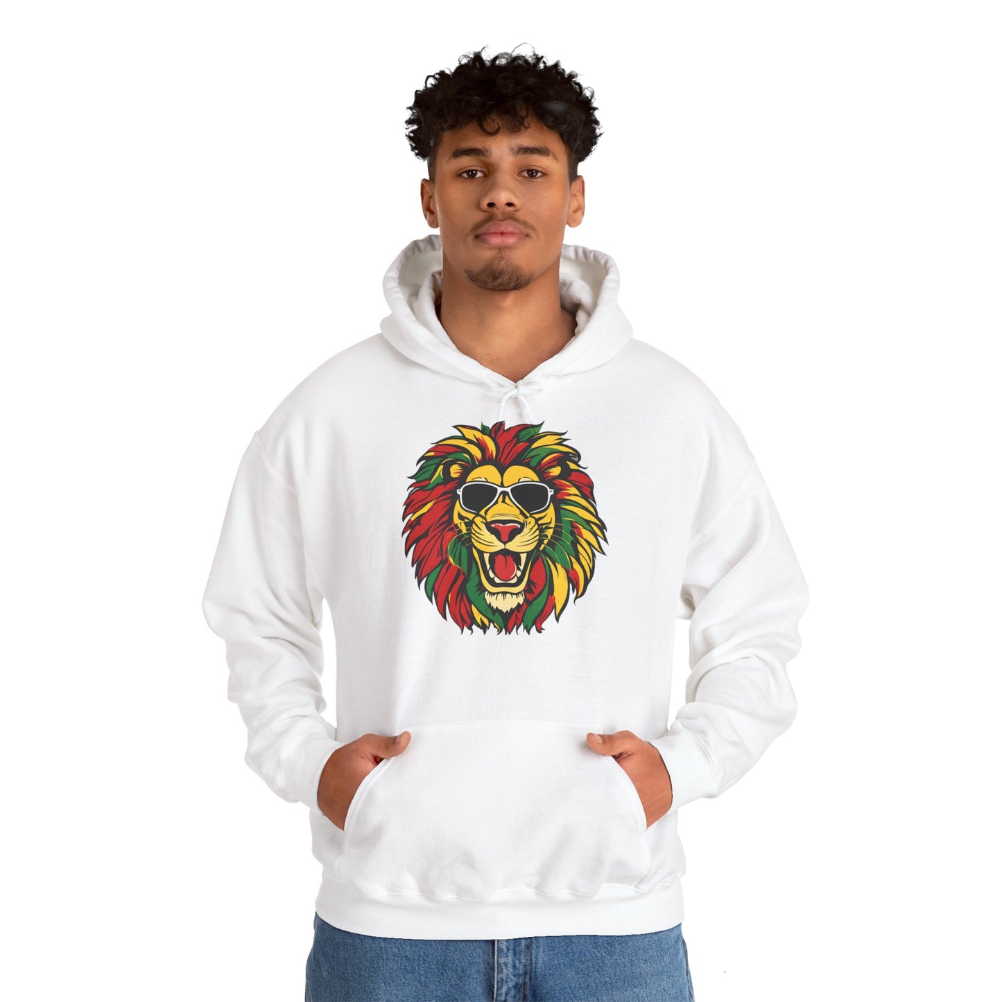 Reggae Lion King Hooded Sweatshirt | Unisex Heavy Blend™