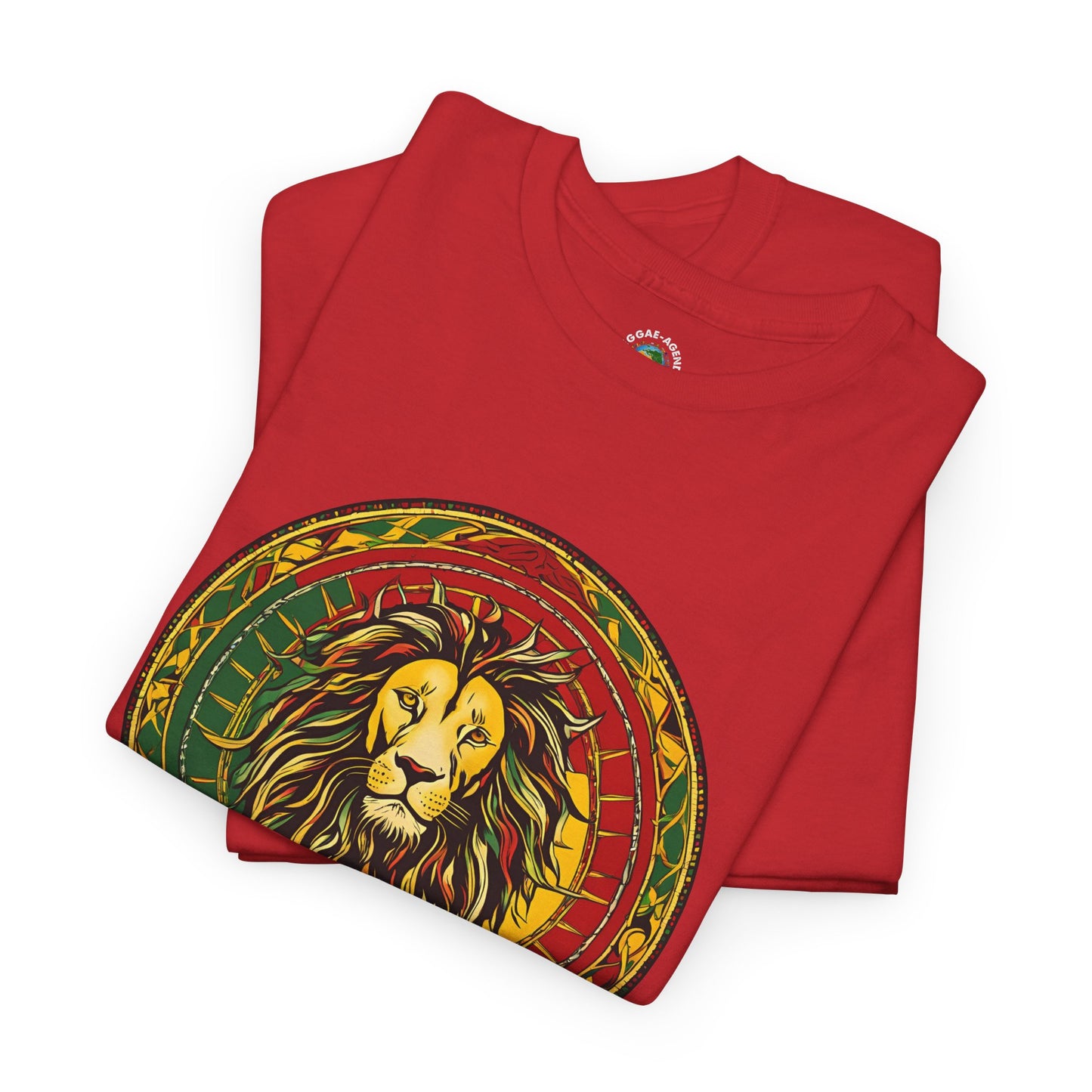 Lion Rasta Circle Tee - Reggae Lion Graphic T-Shirt