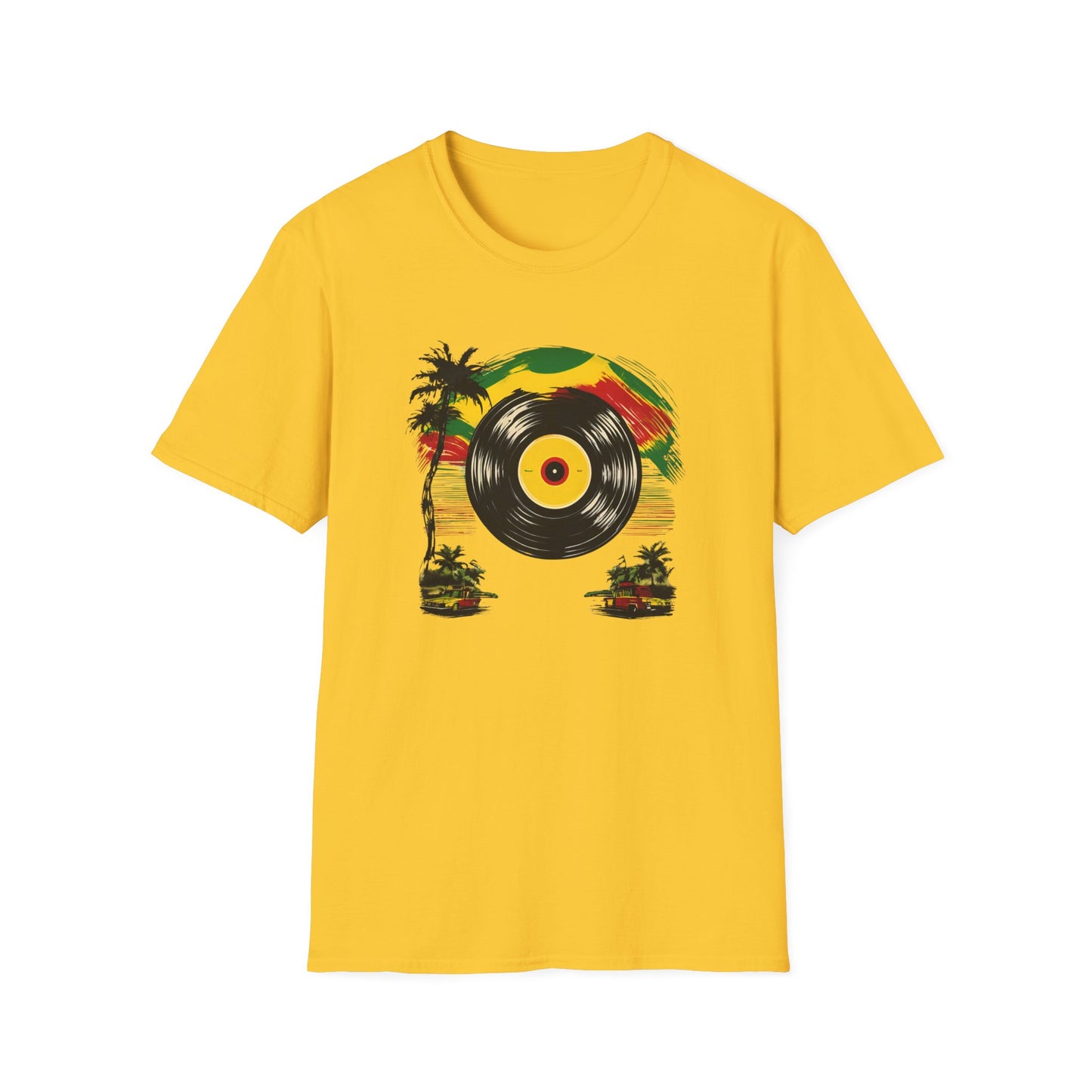 Retro Vinyl Reggae T-Shirt | Unisex Softstyle