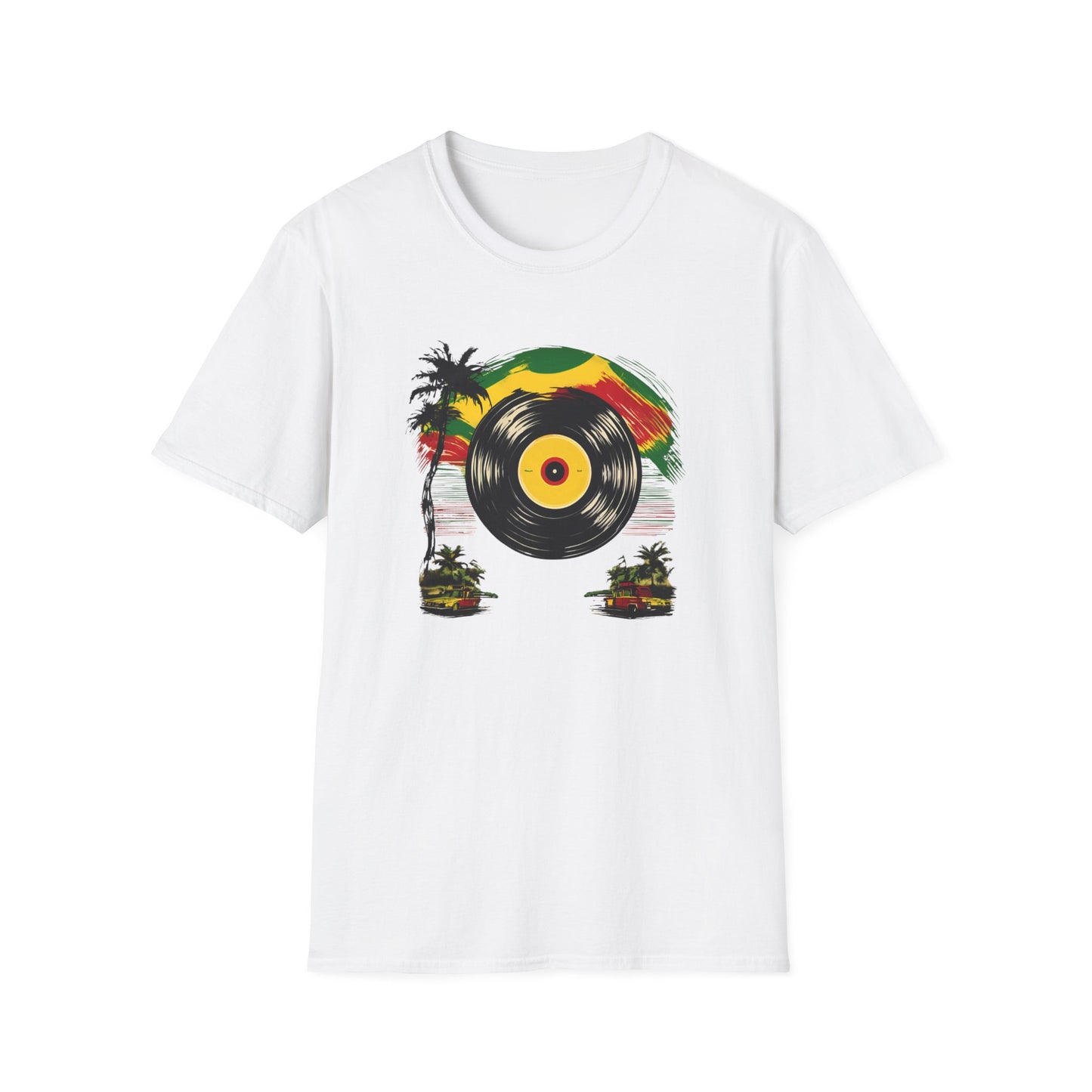 Retro Vinyl Reggae T-Shirt | Unisex Softstyle